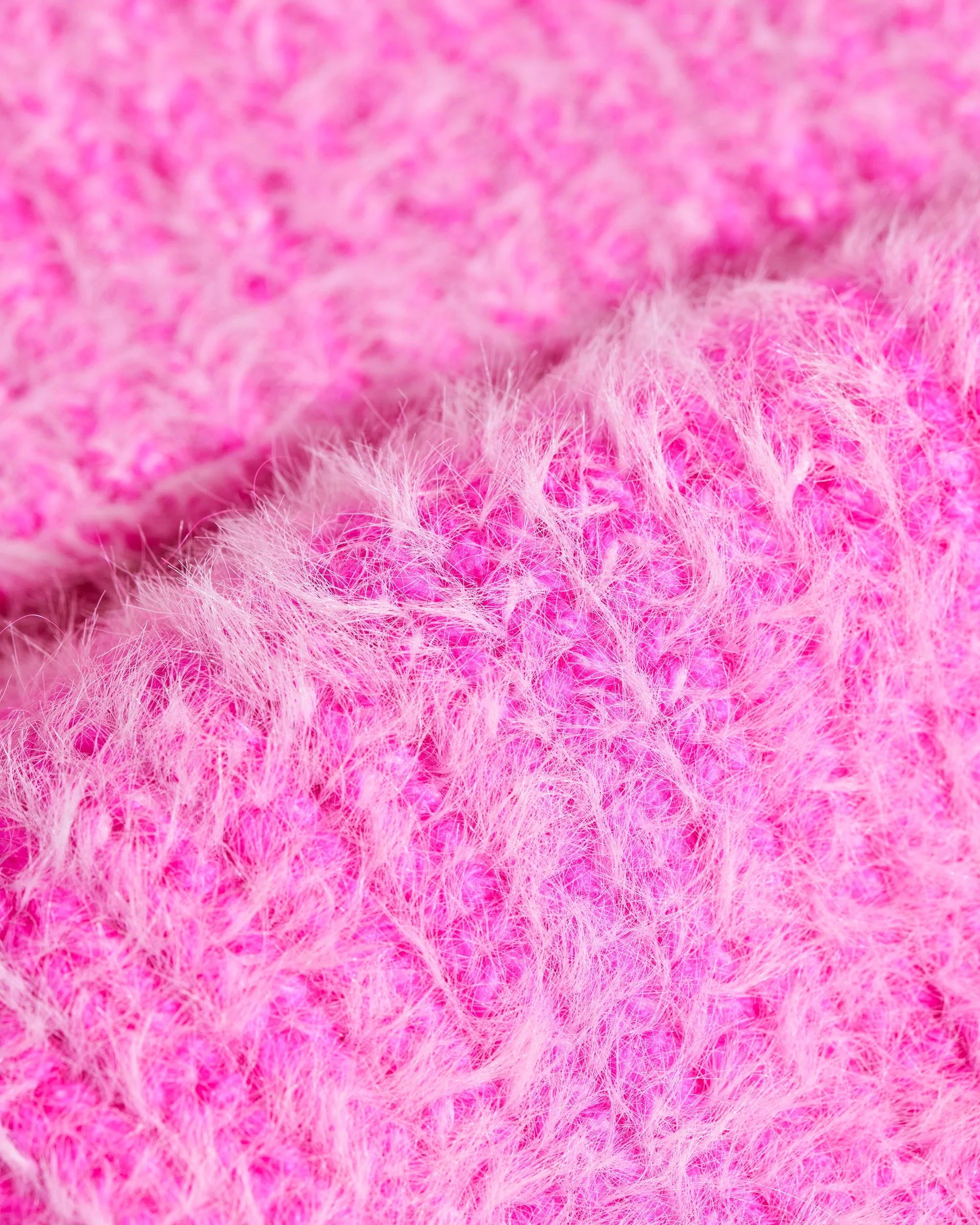 Fluffy Rib Knit Cuff Beanie (H25 / ACCESSOIRES / Snowy Pink) - Image 4