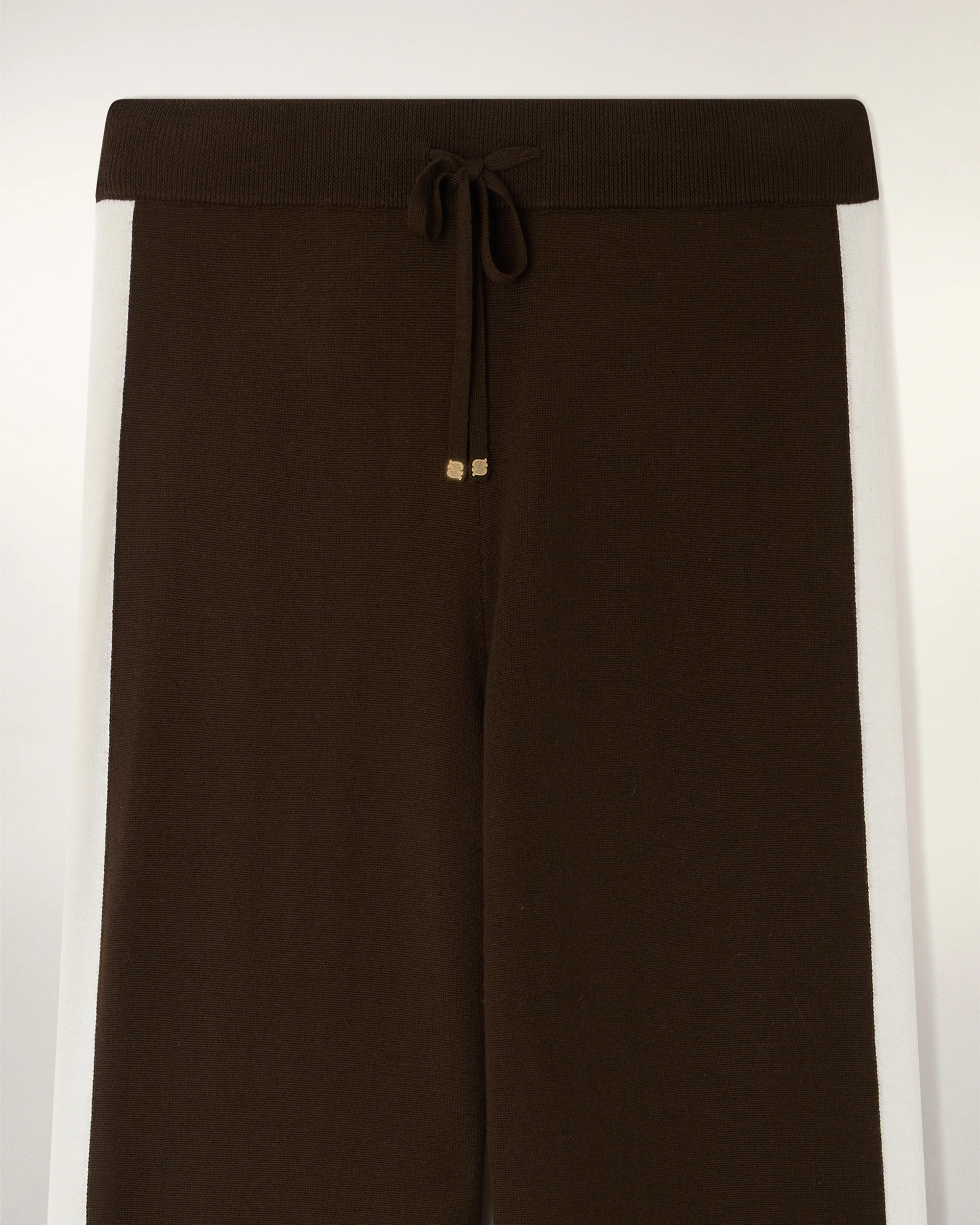 Striped Wide-Leg Jogging Pants (S26 / FEMME / Chocolat / RWS) - Image 7