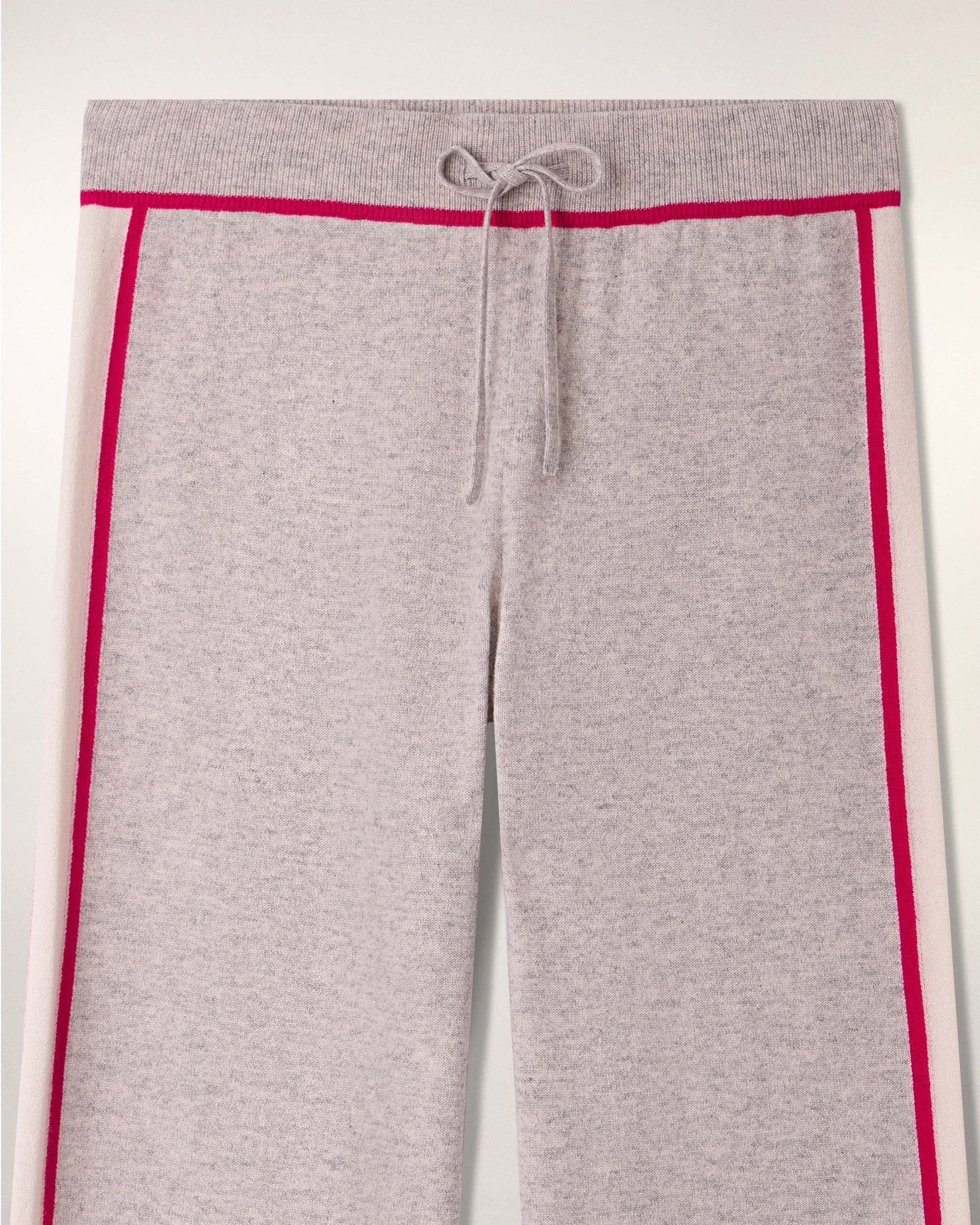Wide Contrasting Striped Joggers (S26/ FEMME/ Gris Chiné Clair) - Image 6