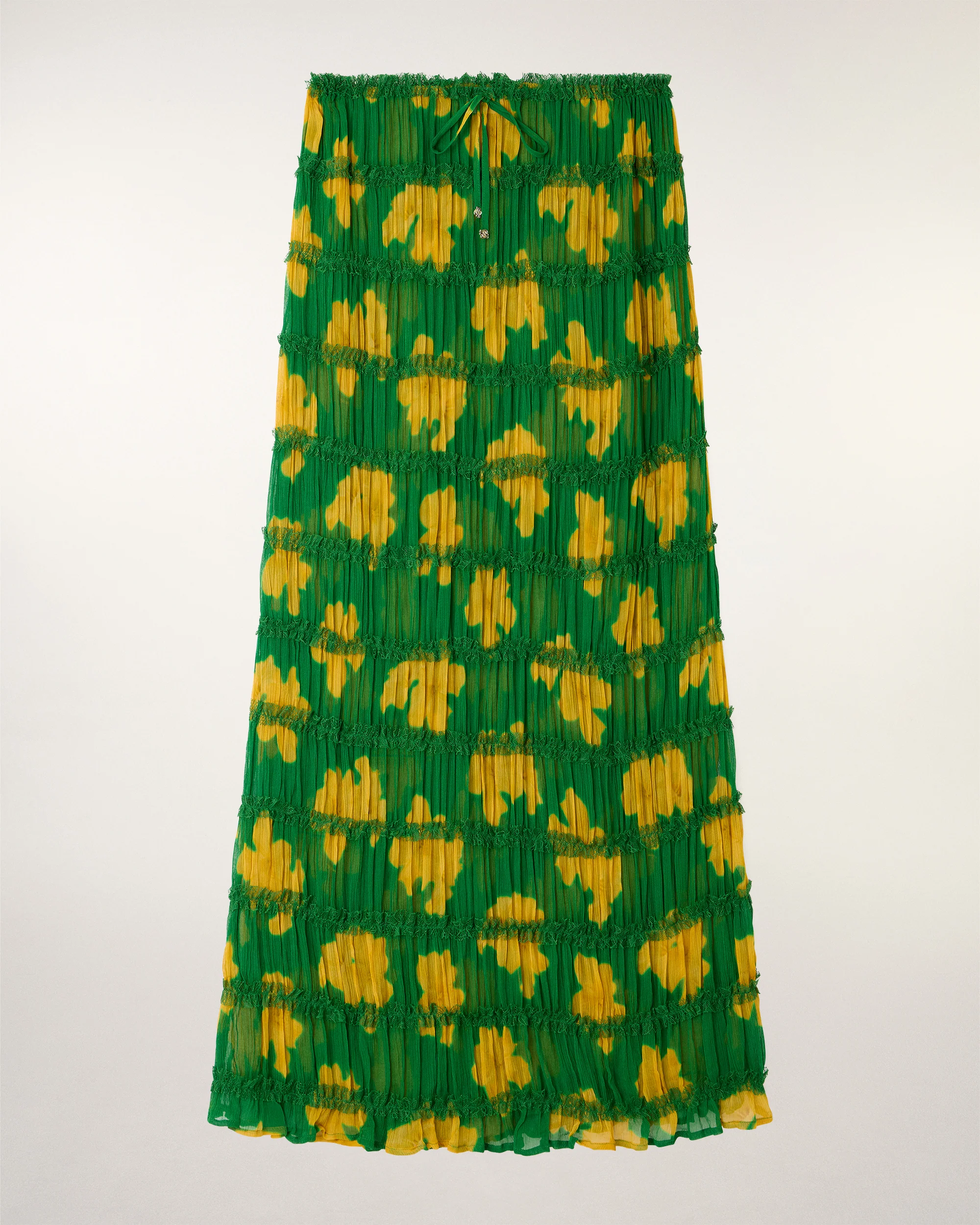 Printed Smocked Mid-Length Skirt (S26 / FEMME / Brazil Hibiscus) - Image 2