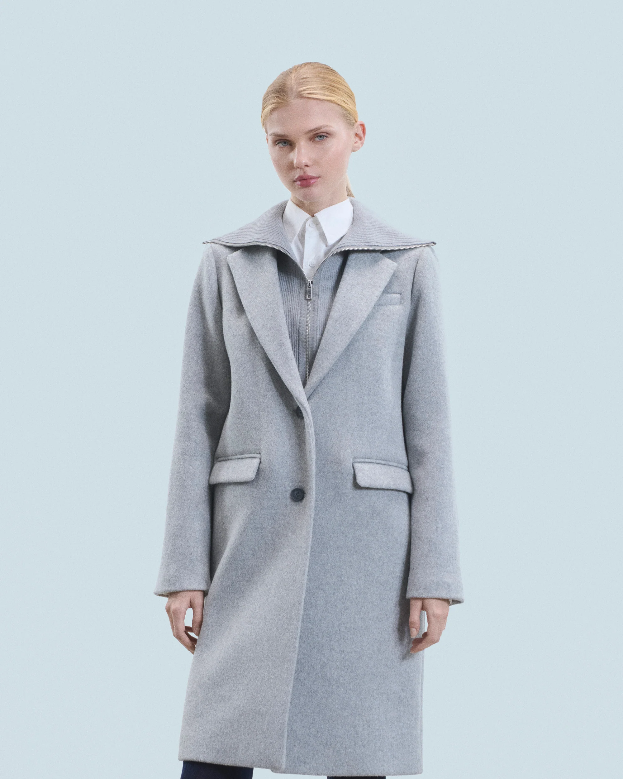 Outerwear Coat (H24 / FEMME / Light Heather Gray) - Image 2