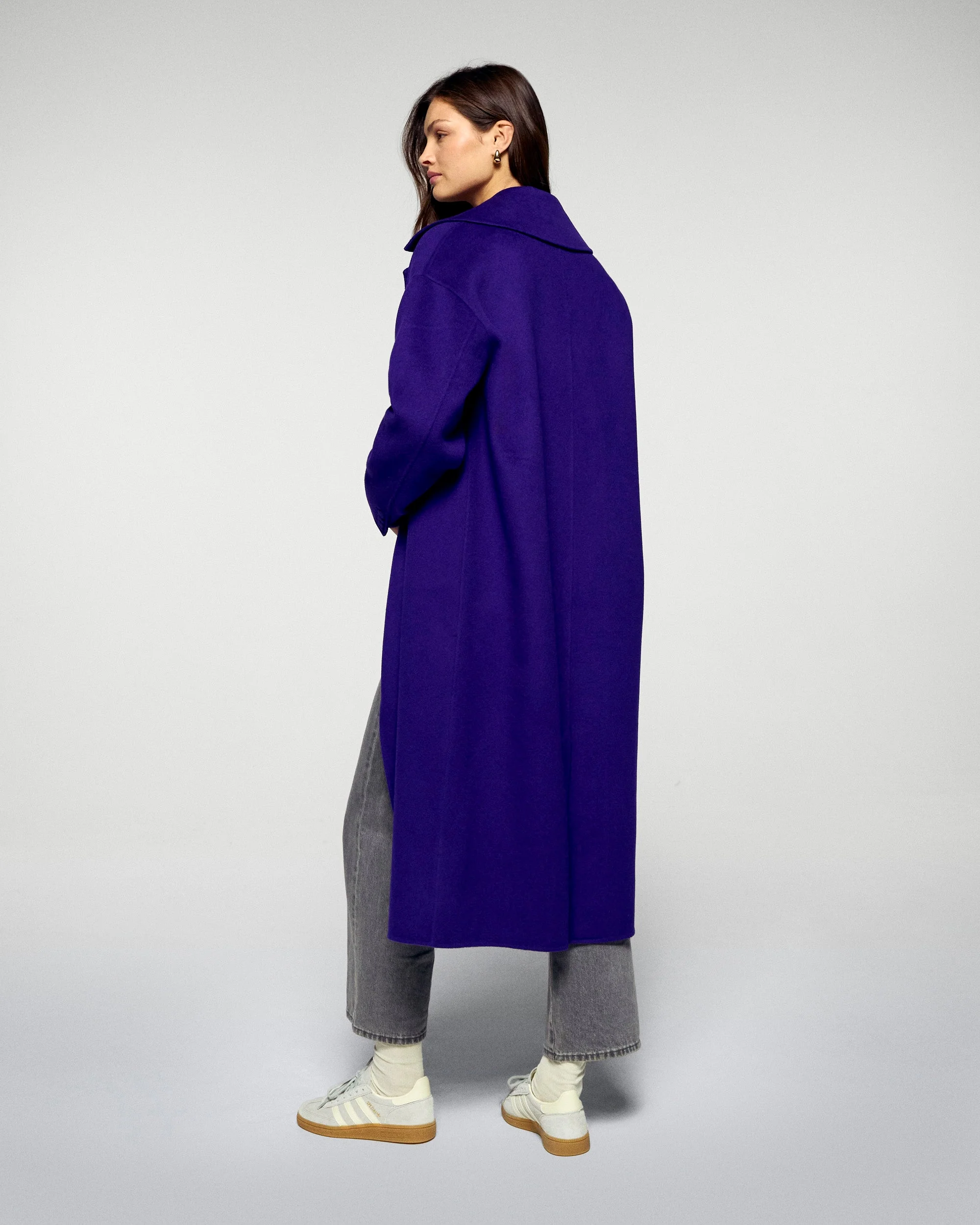 Outerwear Double-Breasted Coat (H25 / FEMME / Velvet Purple) - Image 4