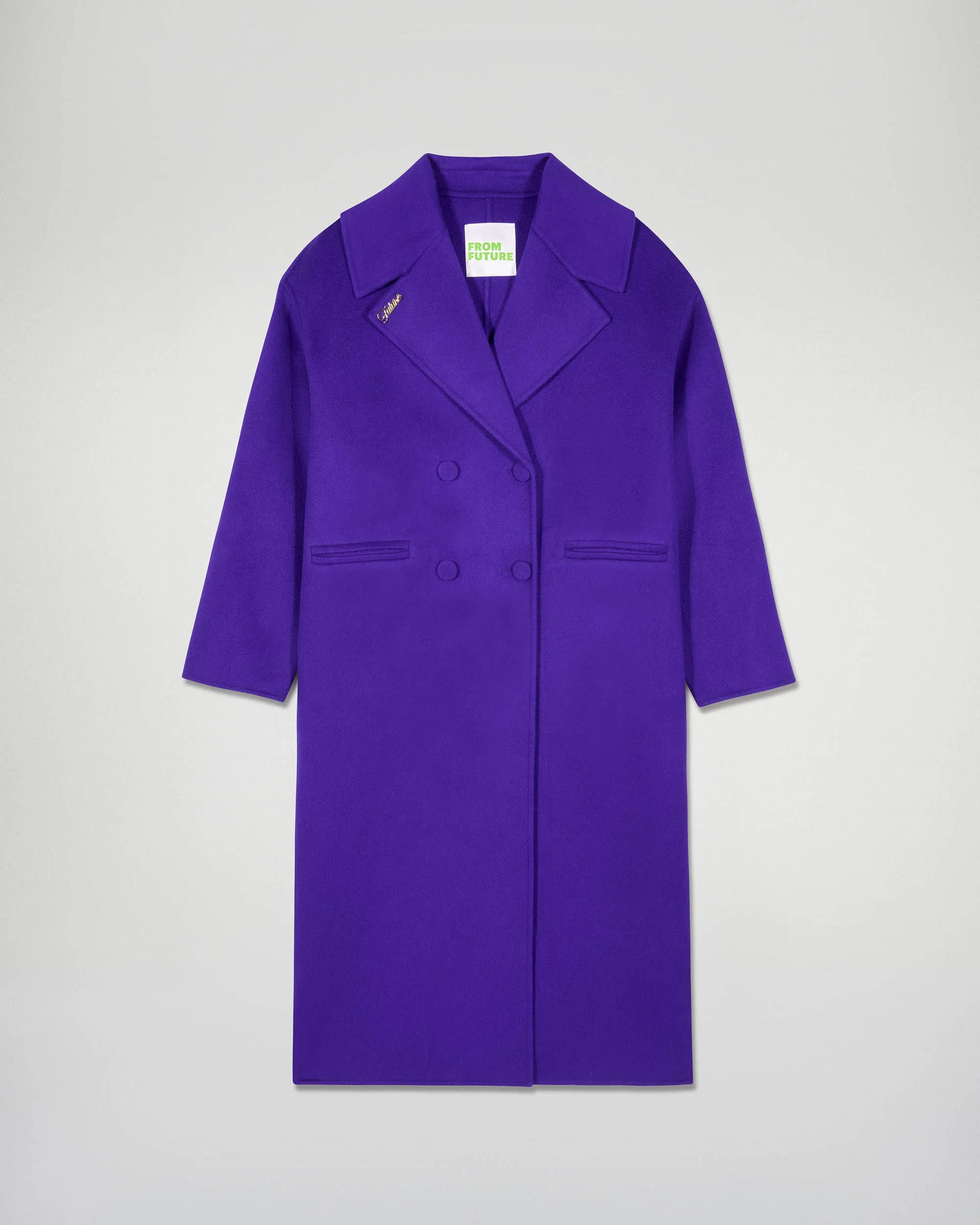 Outerwear Double-Breasted Coat (H25 / FEMME / Velvet Purple) - Image 5
