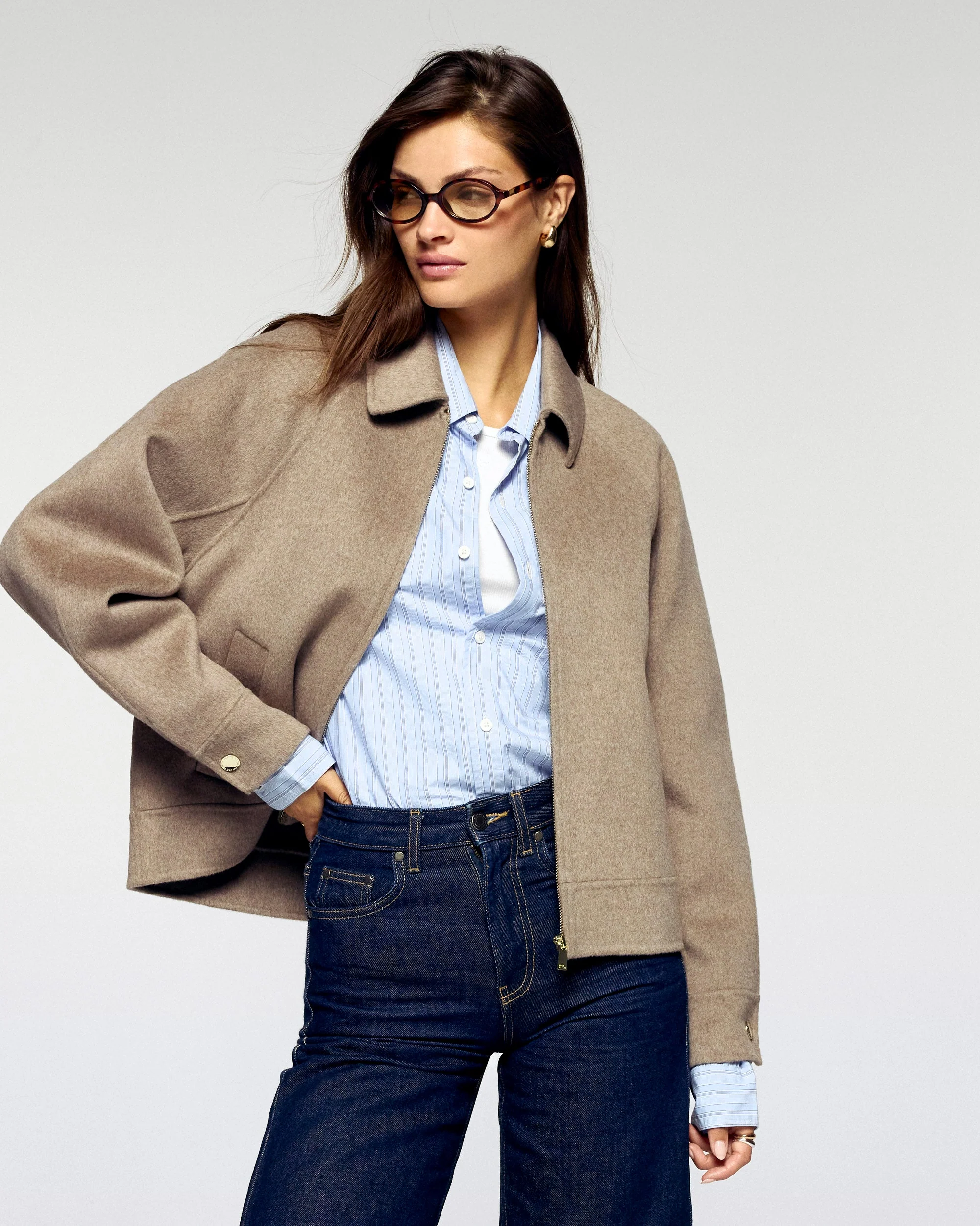 Outerwear Jacket (H25 / WOMEN / Taupe) - Image 3