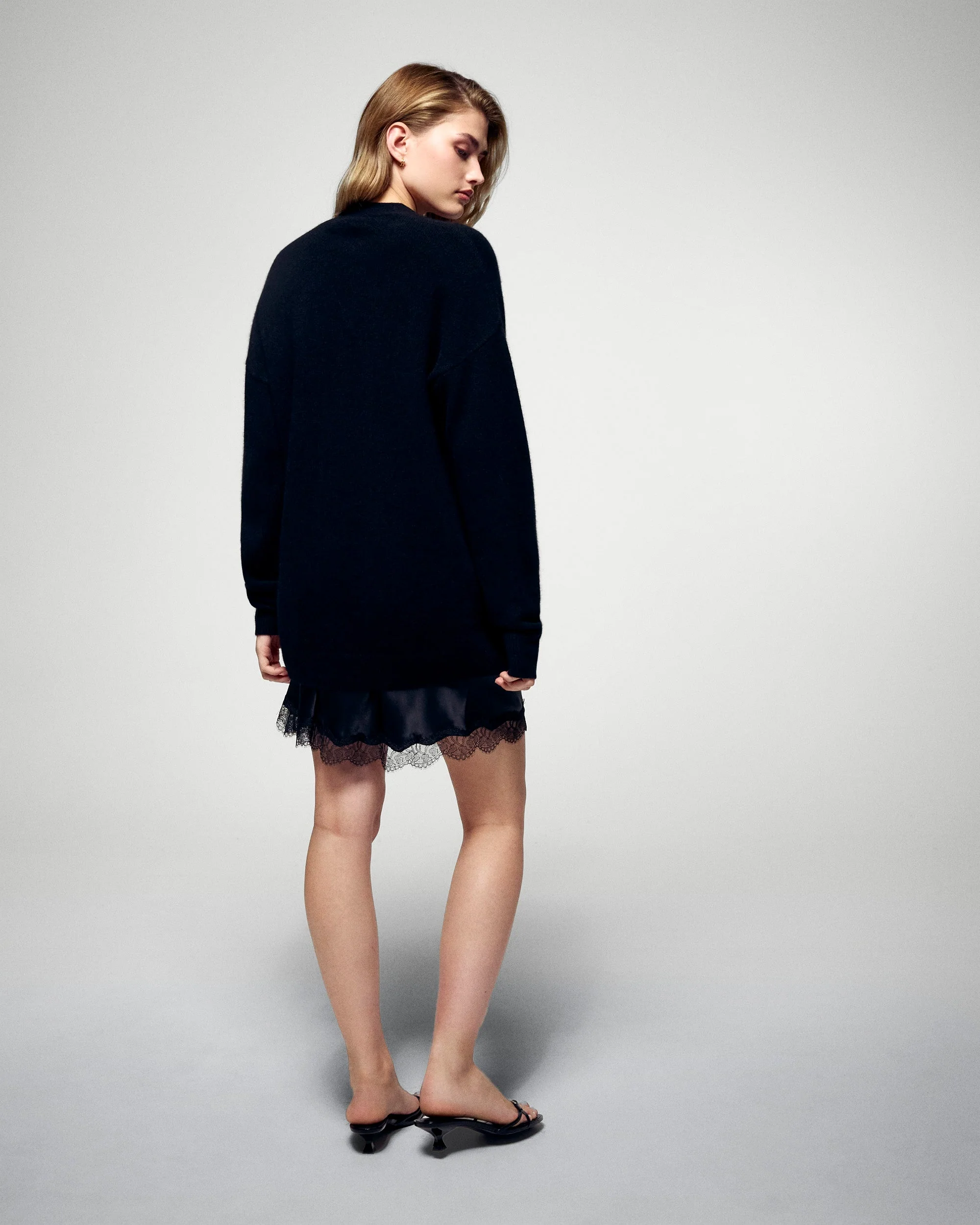 Cardigan sweater (H25 / FEMME / Black) - Image 3