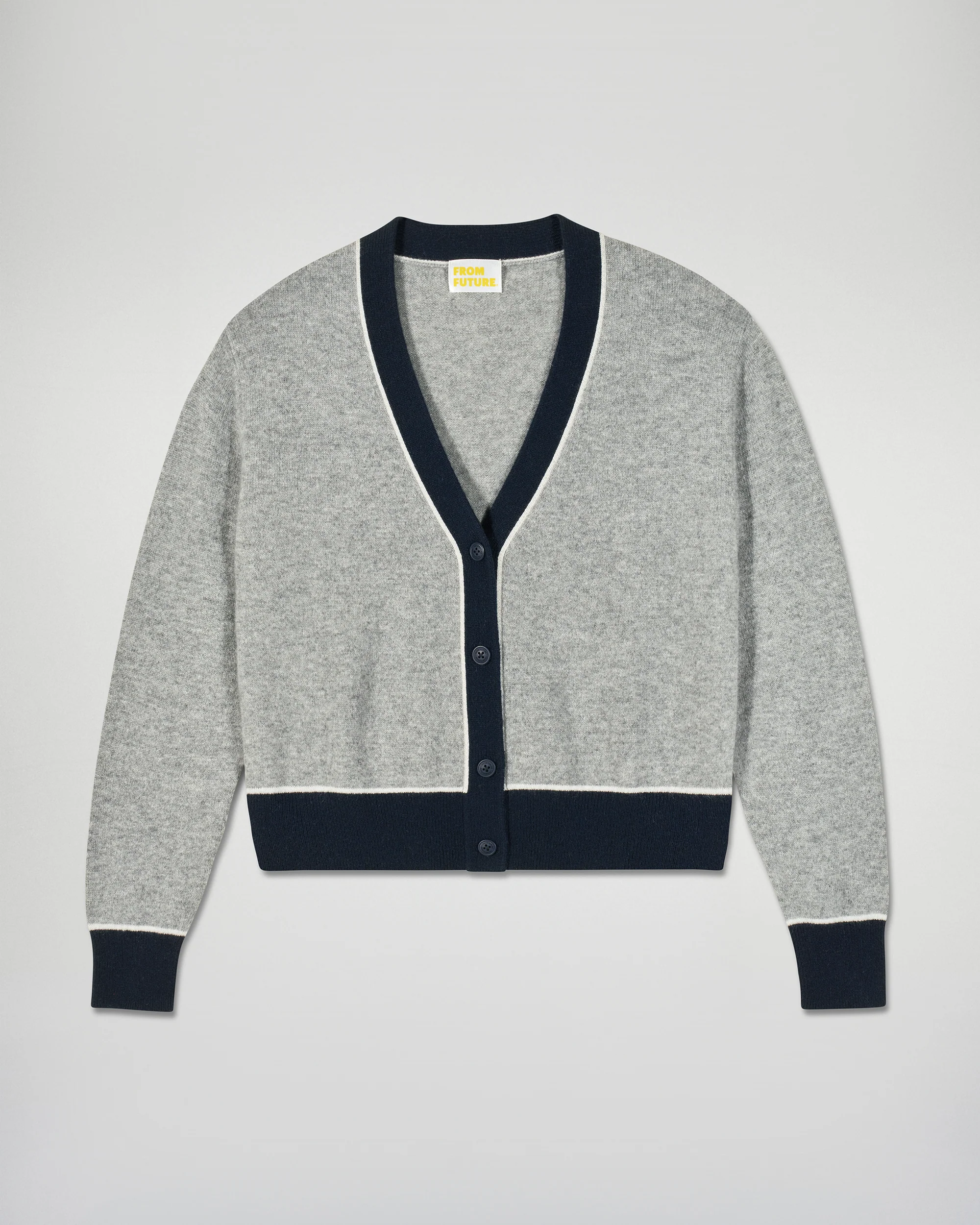Cardigan sweater (H25 / FEMME / Dark Heather Gray) - Image 5