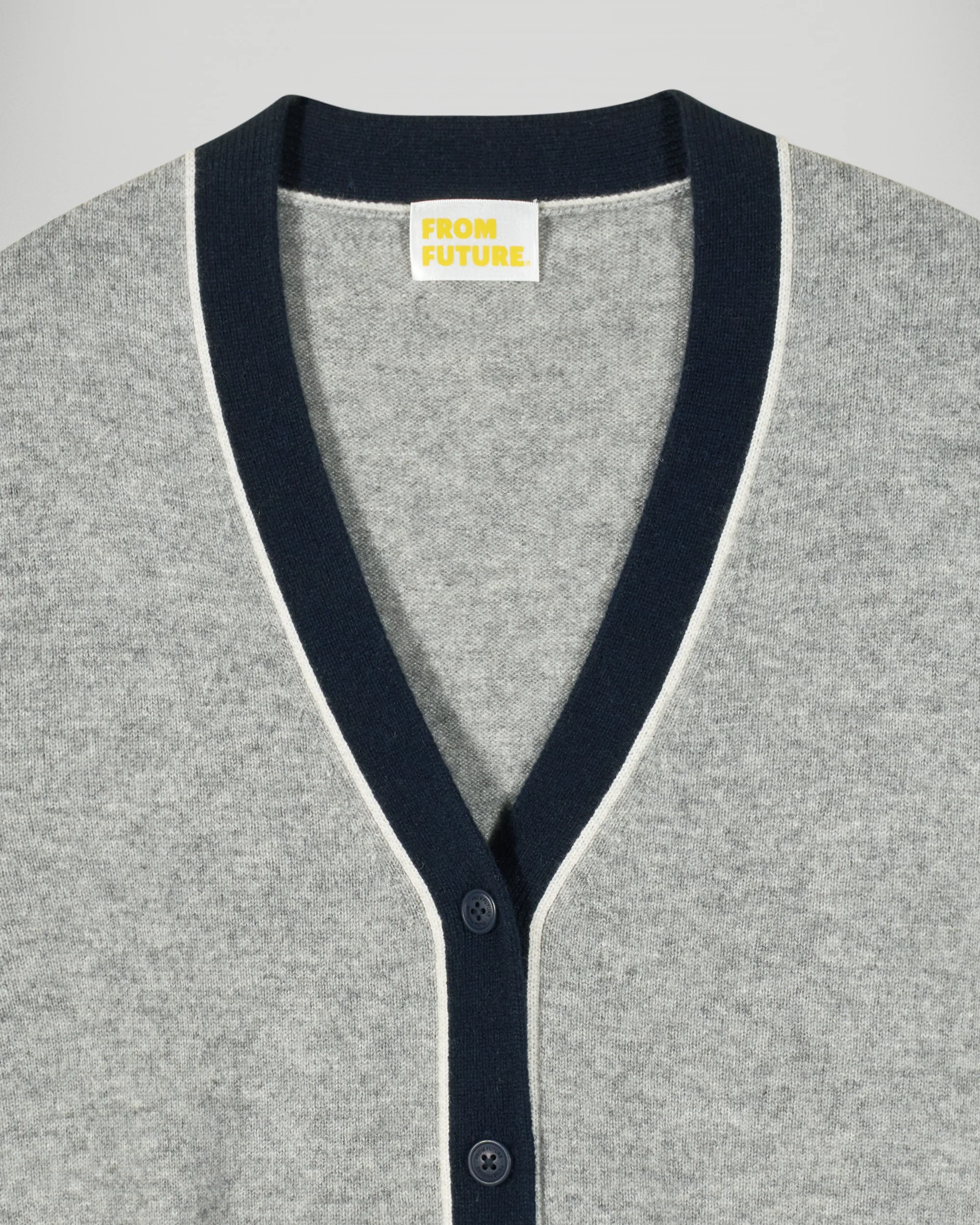 Cardigan sweater (H25 / FEMME / Dark Heather Gray) - Image 6