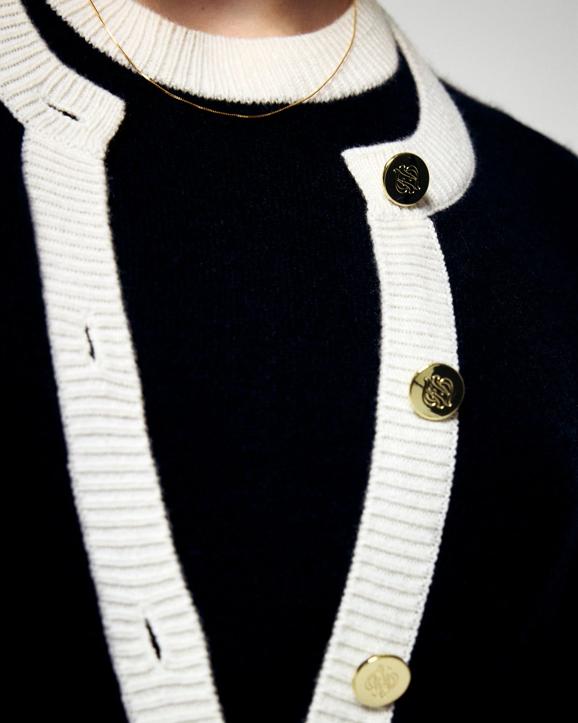 Cardigan sweater (H25 / FEMME / Black) - Image 3