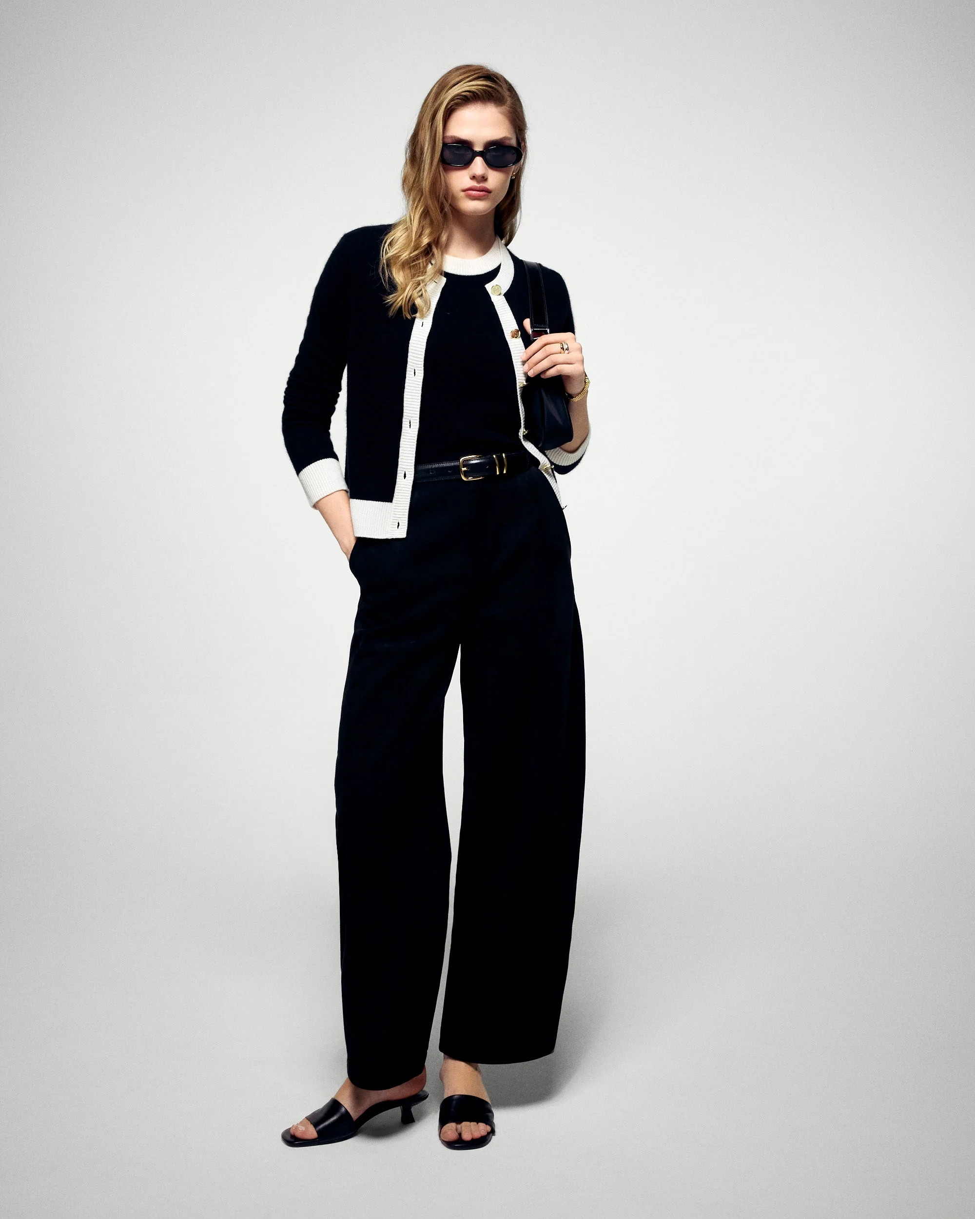 Cardigan sweater (H25 / FEMME / Black) - Image 4