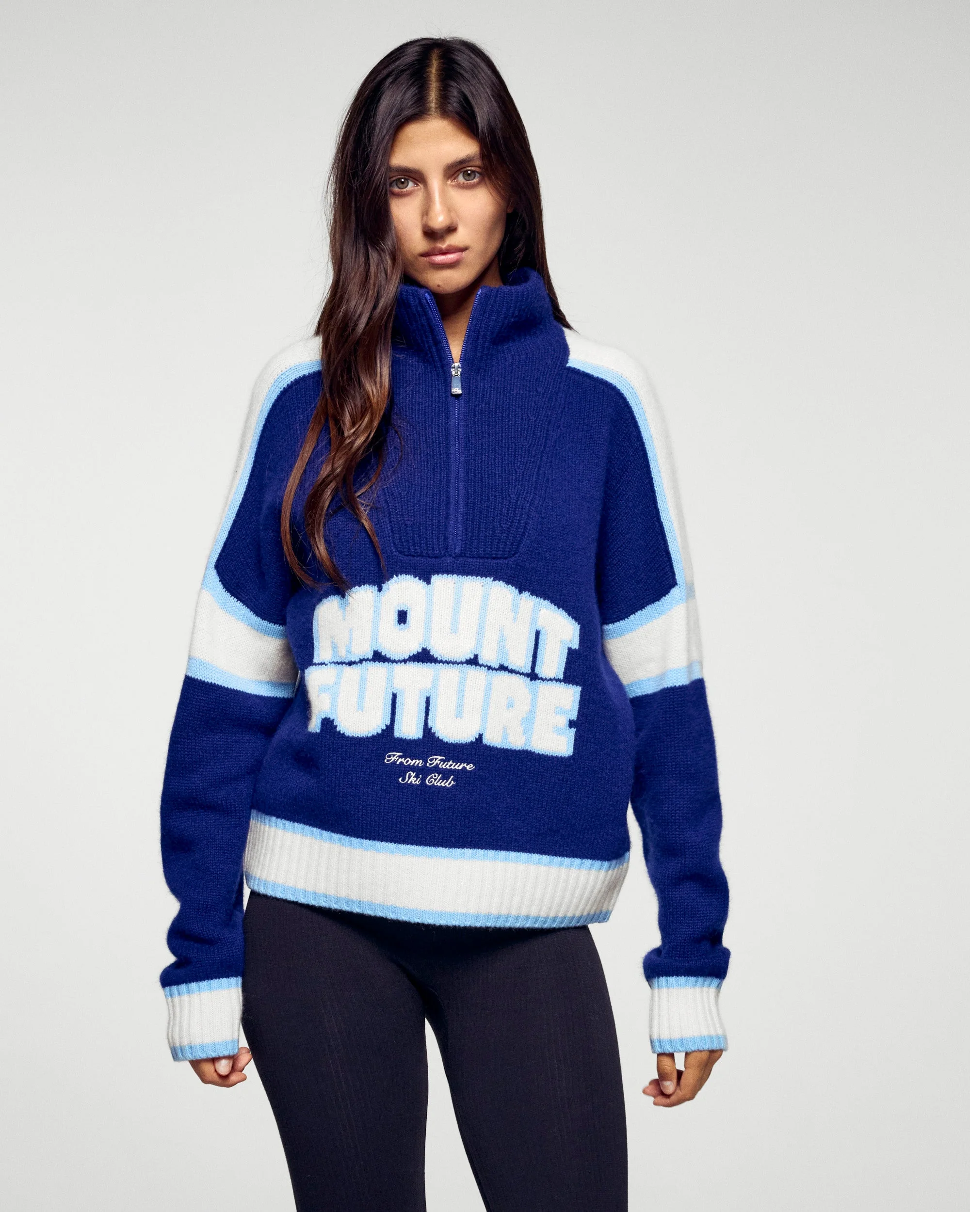 Quarter-Zip Neck Sweater Mount Future (H25 / FEMME / Crown Blue)