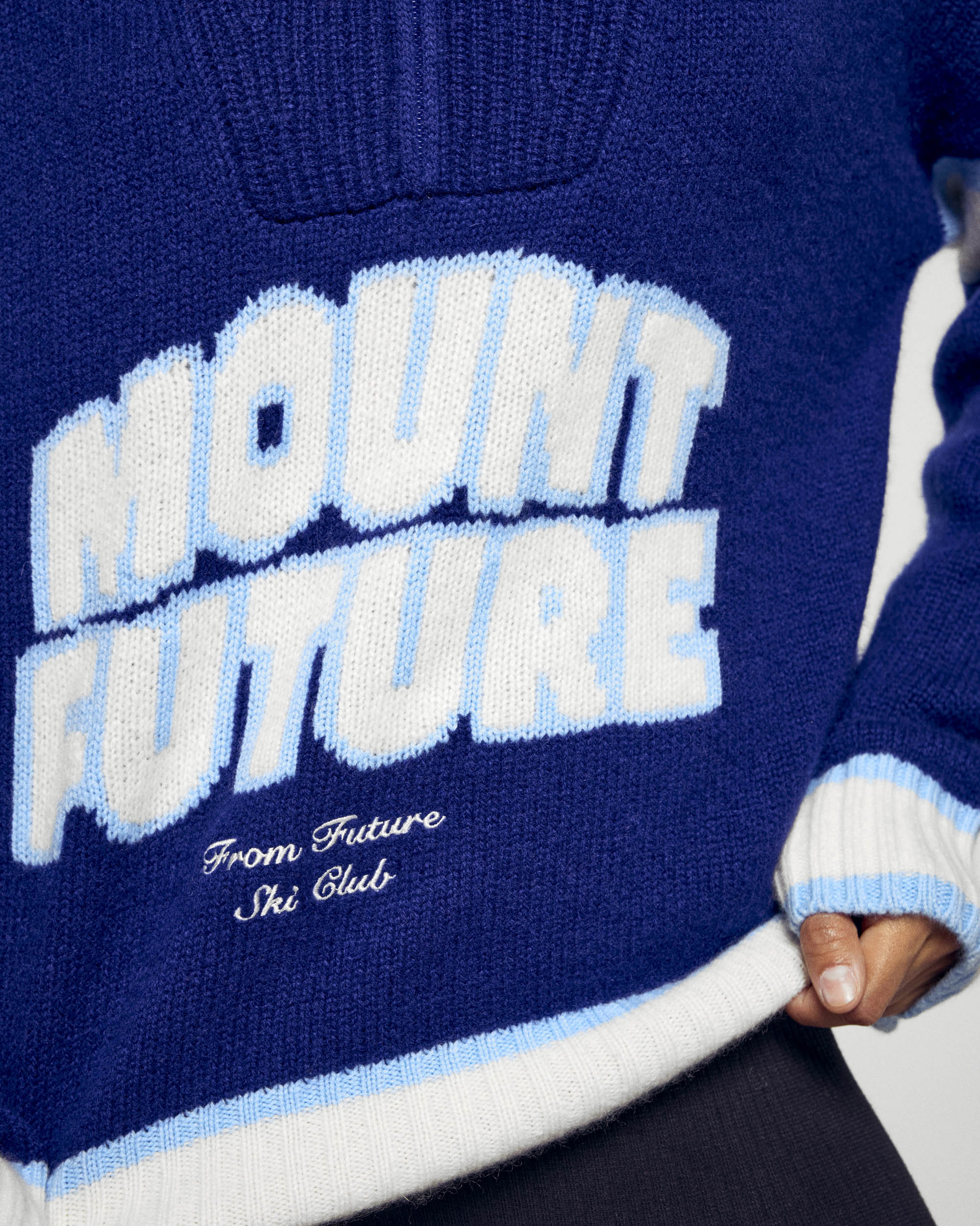 Quarter-Zip Neck Sweater Mount Future (H25 / FEMME / Crown Blue) - Image 2