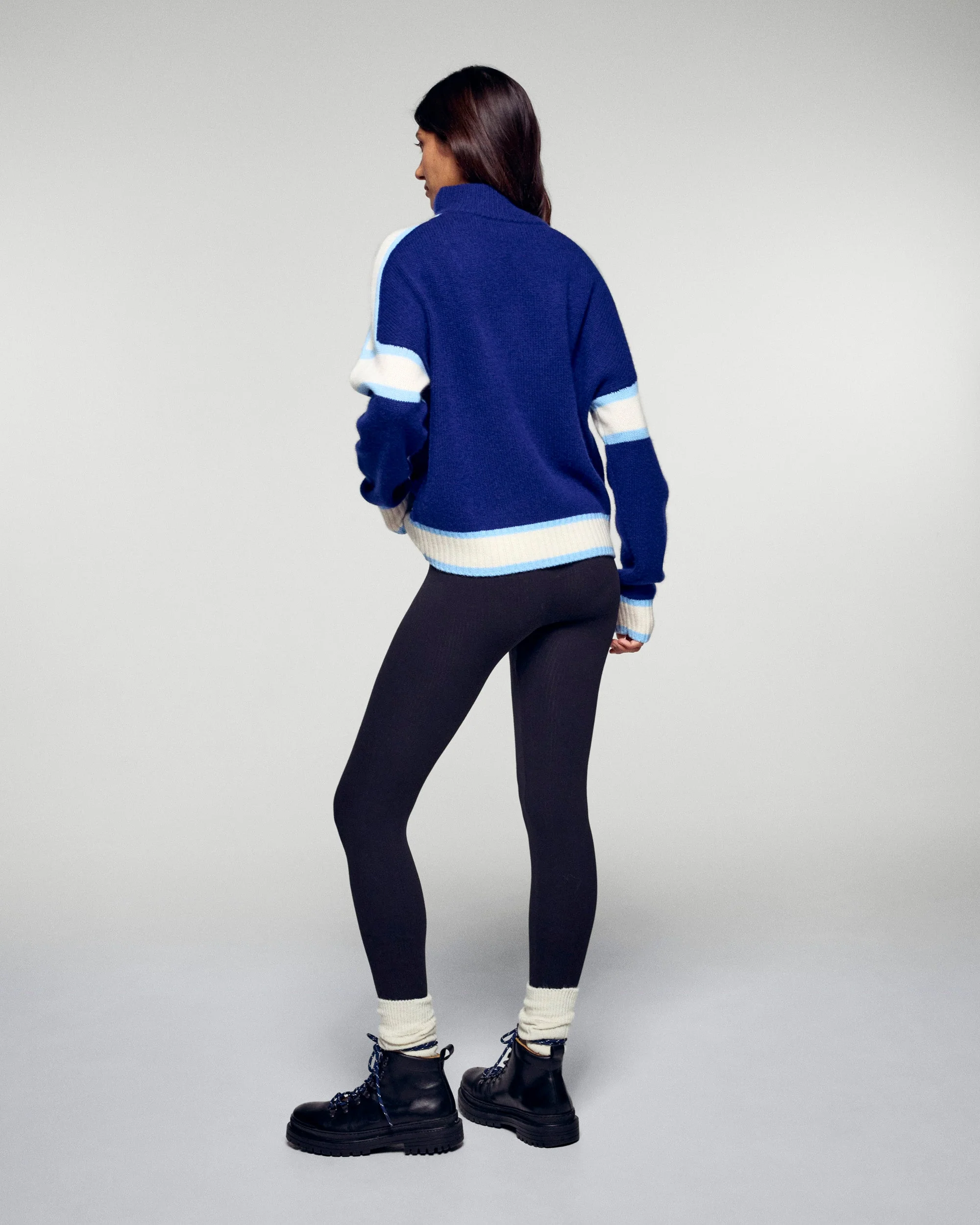 Quarter-Zip Neck Sweater Mount Future (H25 / FEMME / Crown Blue) - Image 4