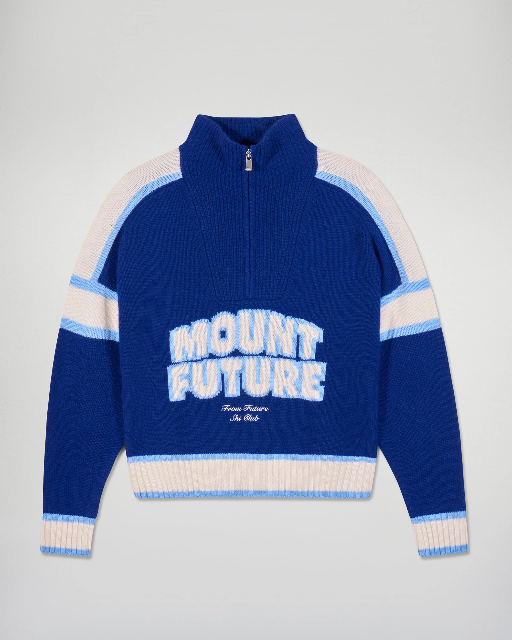 Quarter-Zip Neck Sweater Mount Future (H25 / FEMME / Crown Blue) - Image 6