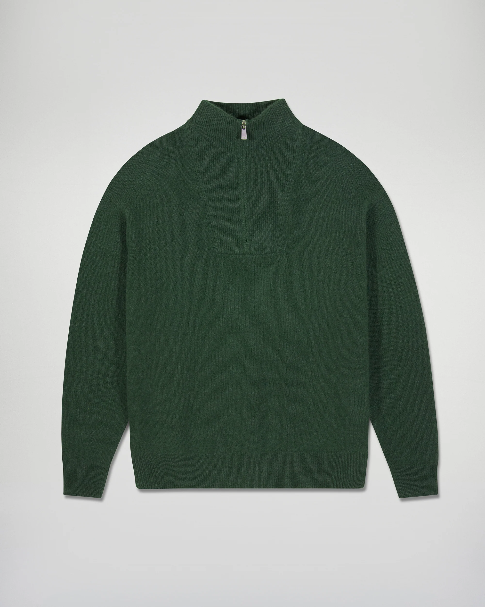 Quarter Zip Neck Sweater (H25 / HOMME / Khaki) - Image 5