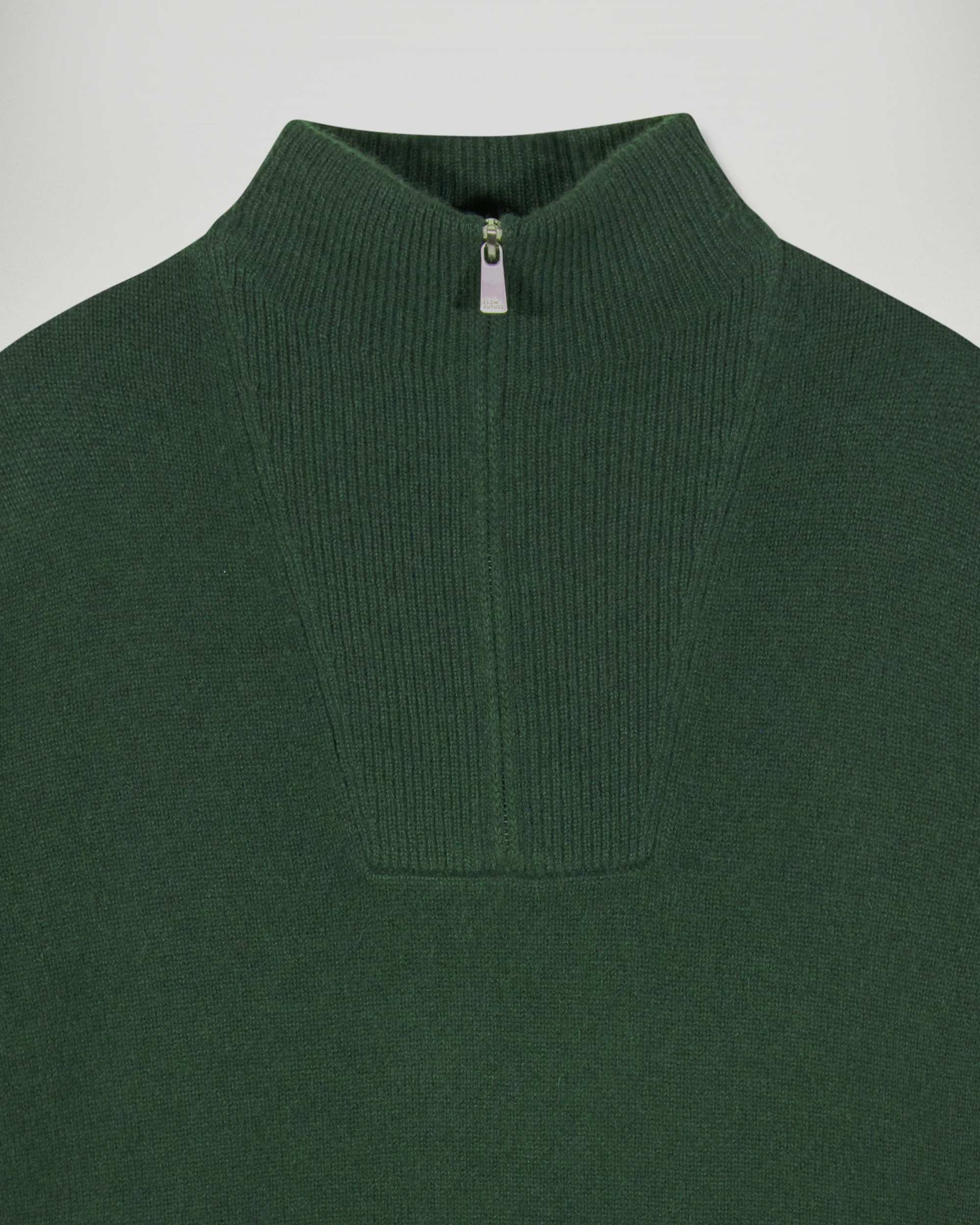 Quarter Zip Neck Sweater (H25 / HOMME / Khaki) - Image 6