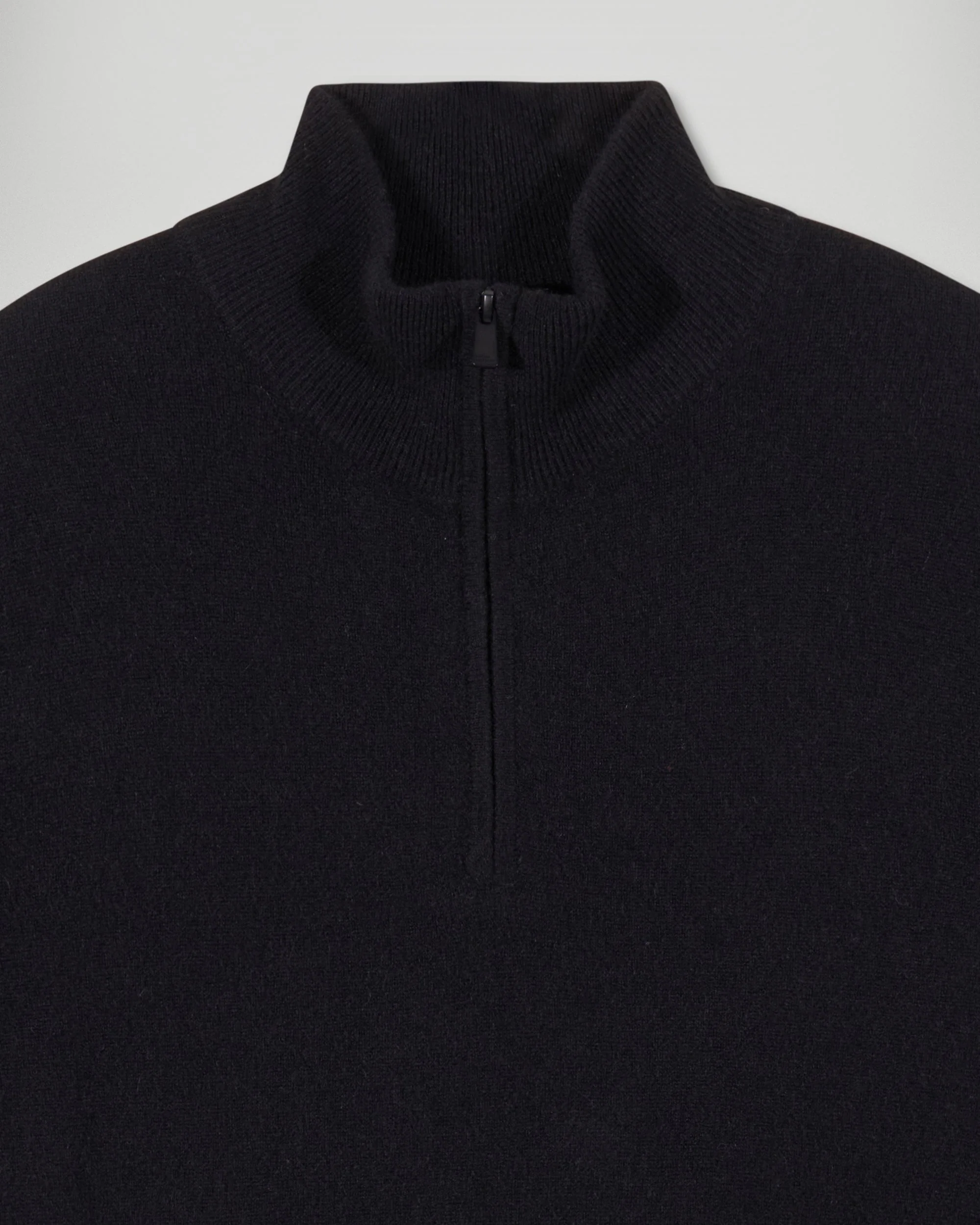 Quarter-Zip Neck Sweater (H25 / HOMME / Black) - Image 6