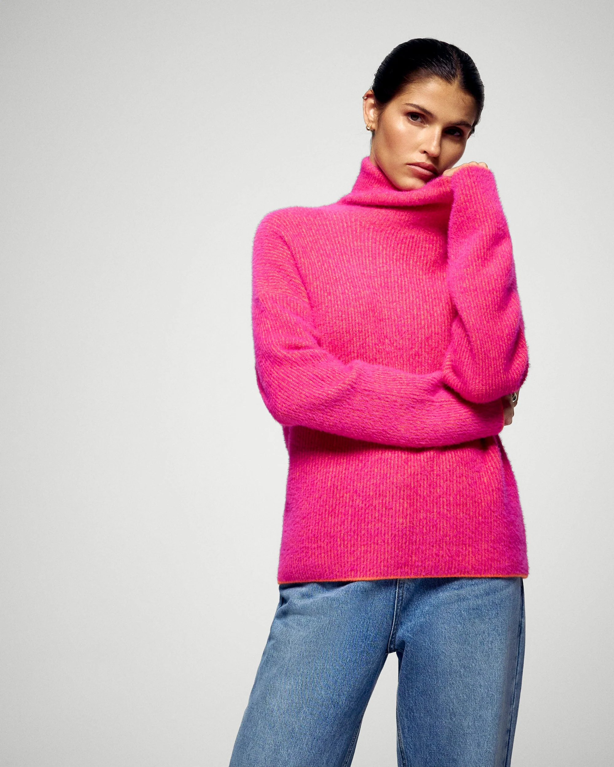 Mock Neck Sweater (H25 / FEMME / Fluffy Sunset)