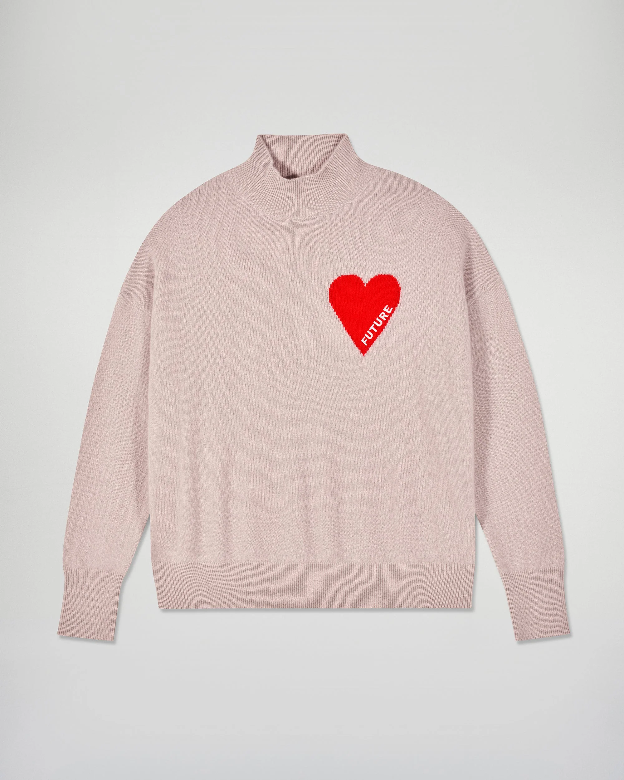 Heart Mock Neck Sweater (H25 / FEMME / Iced Sand) - Image 5