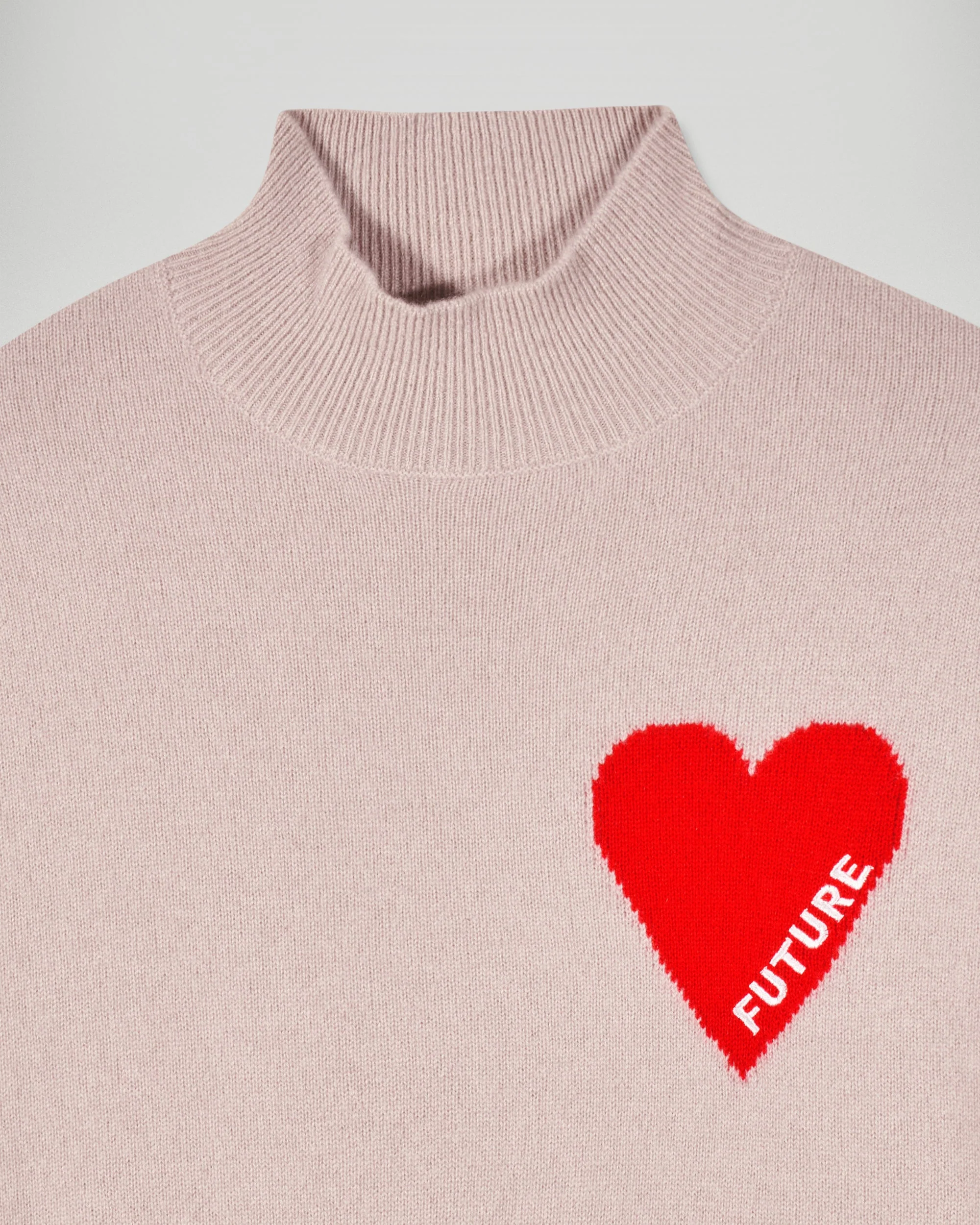 Heart Mock Neck Sweater (H25 / FEMME / Iced Sand) - Image 6