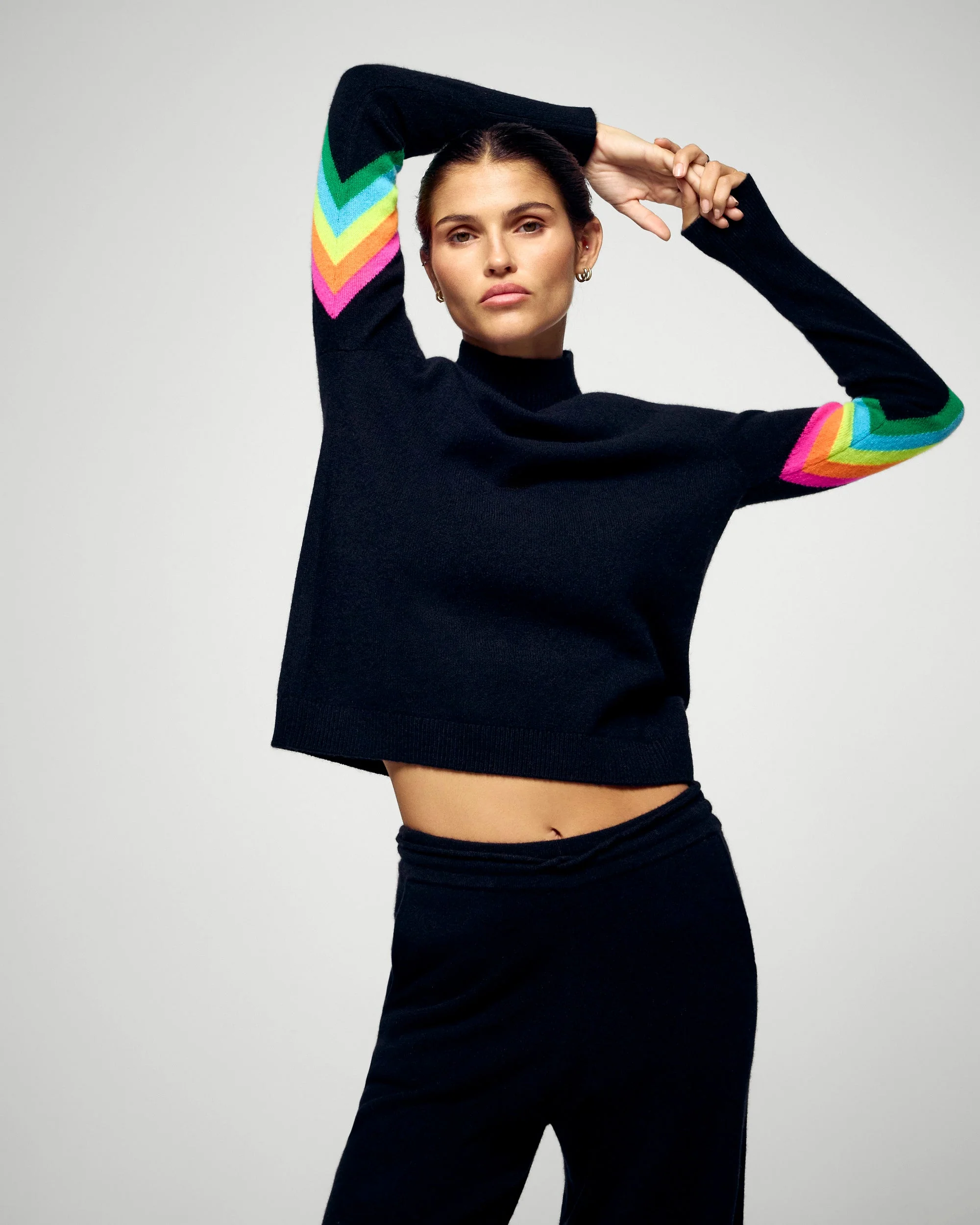 Mock Neck Sweater (H25 / FEMME / Black)