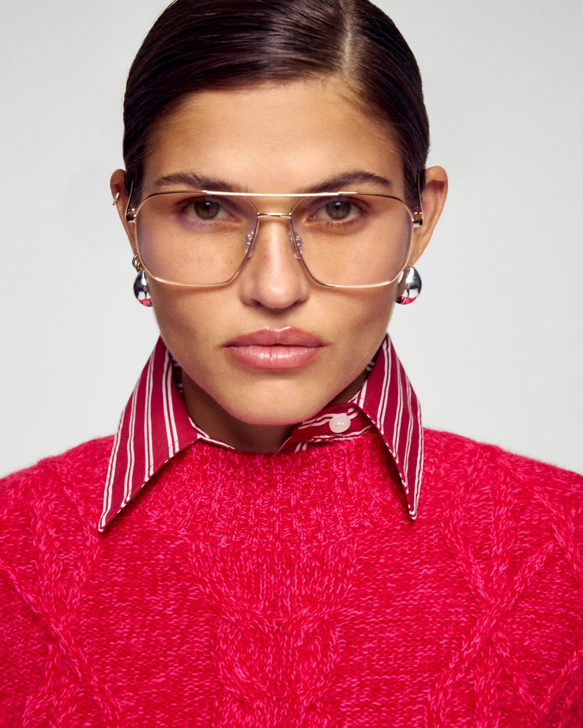 Cable Knit Mock Neck Sweater (H25 / FEMME / Scarlett Passio) - Image 3