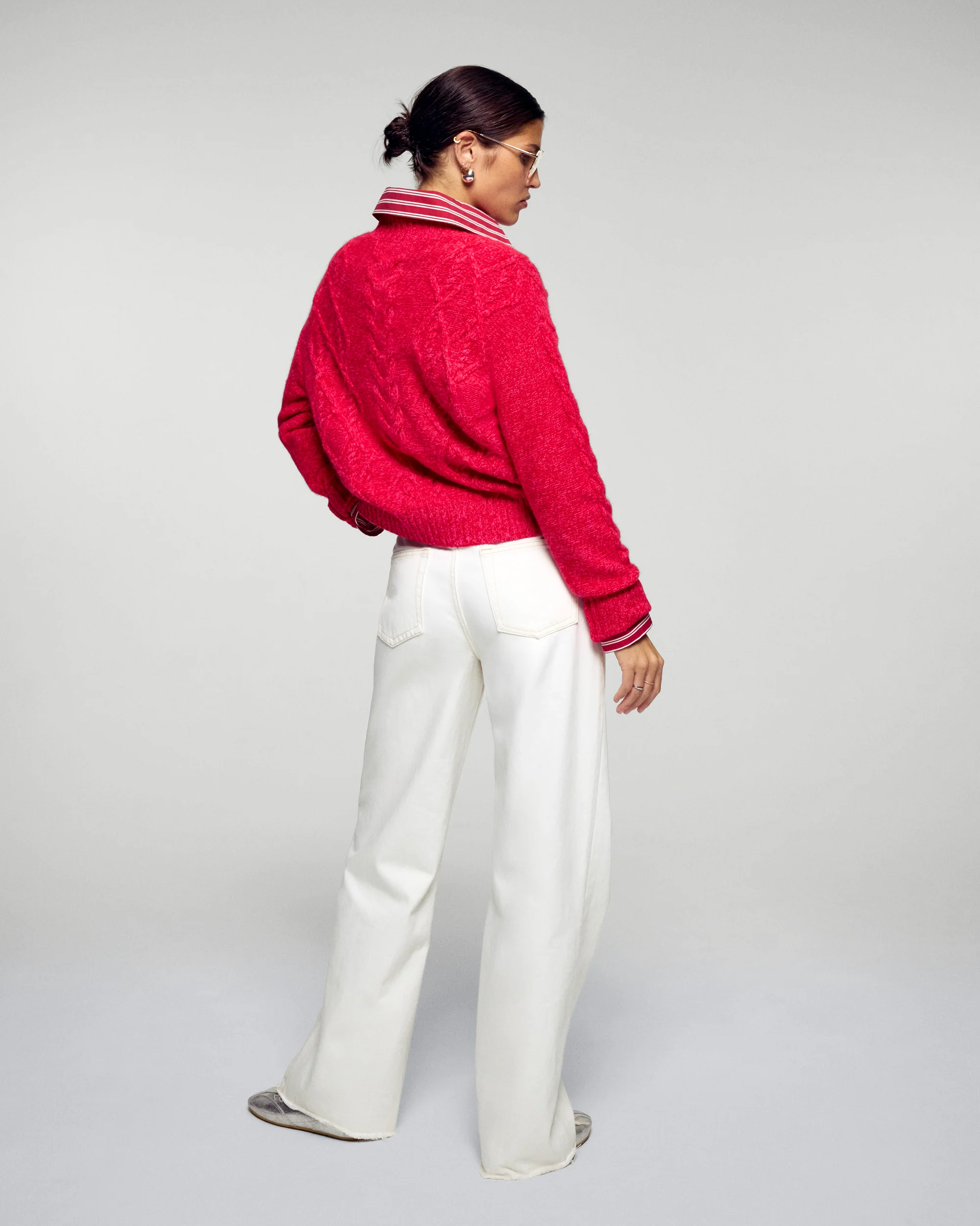 Cable Knit Mock Neck Sweater (H25 / FEMME / Scarlett Passio) - Image 5