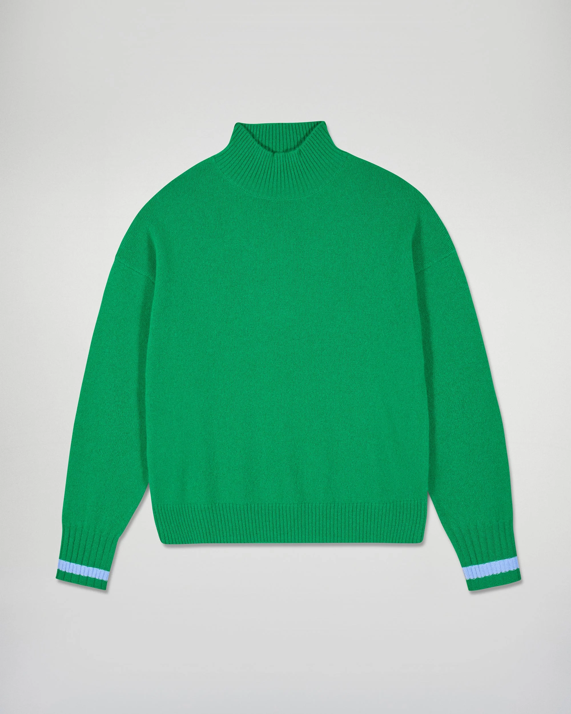 Mock Neck Sweater with Stripes (H25 / FEMME / Wild Green) - Image 5