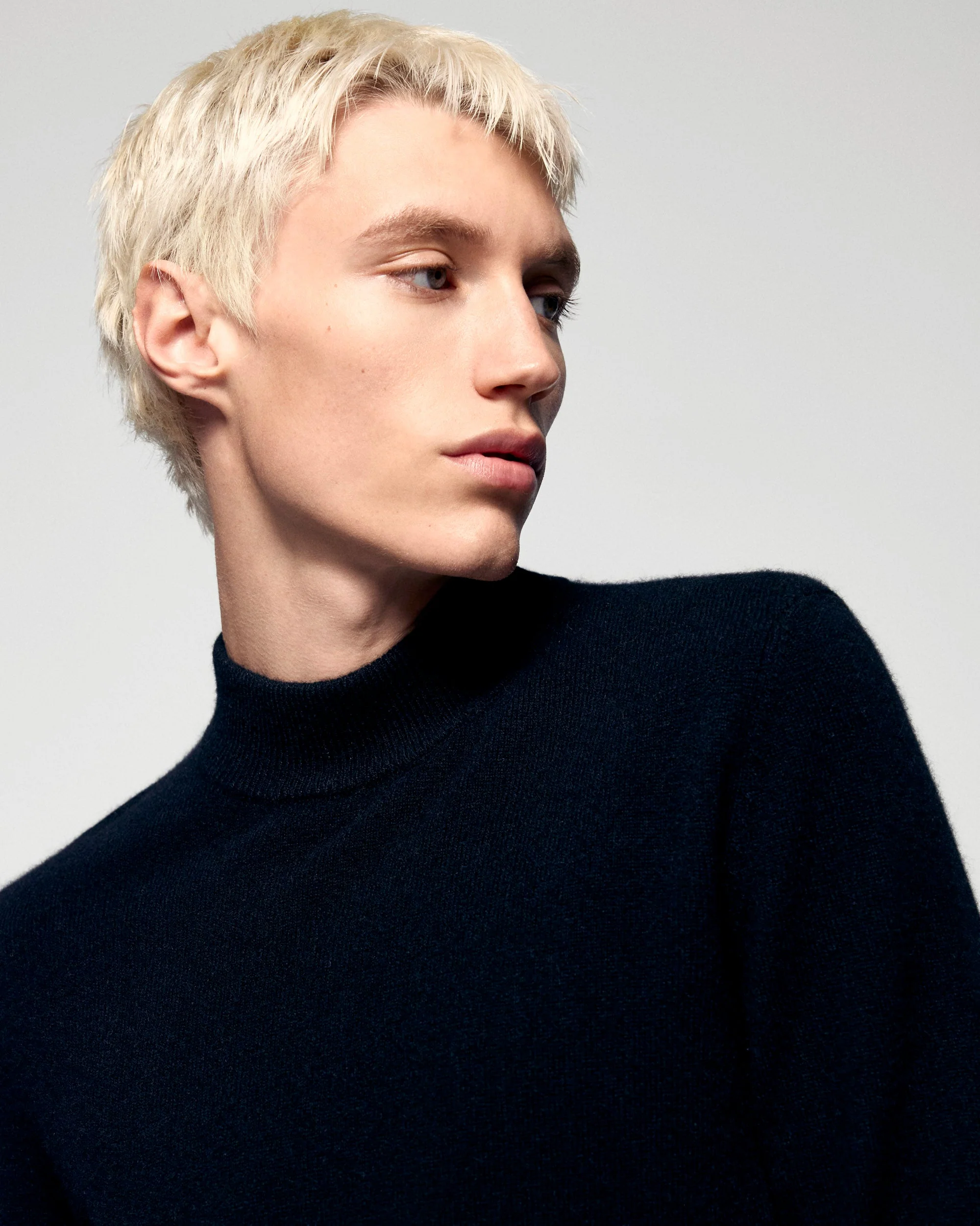 Mock Neck Sweater (H25 / HOMME / Black) - Image 2