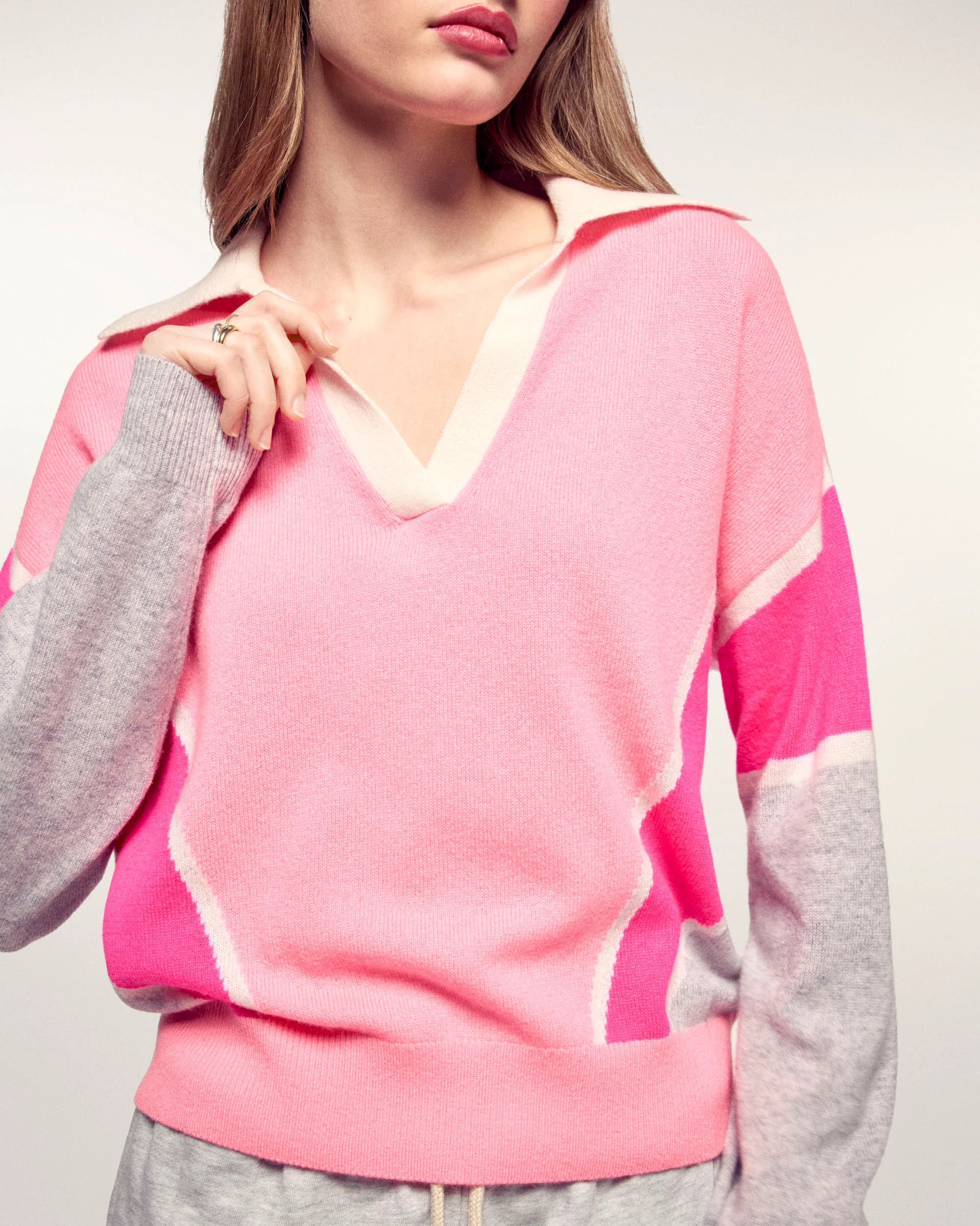 Polo Neck Sweater (S26 / FEMME / Star Pink) - Image 2