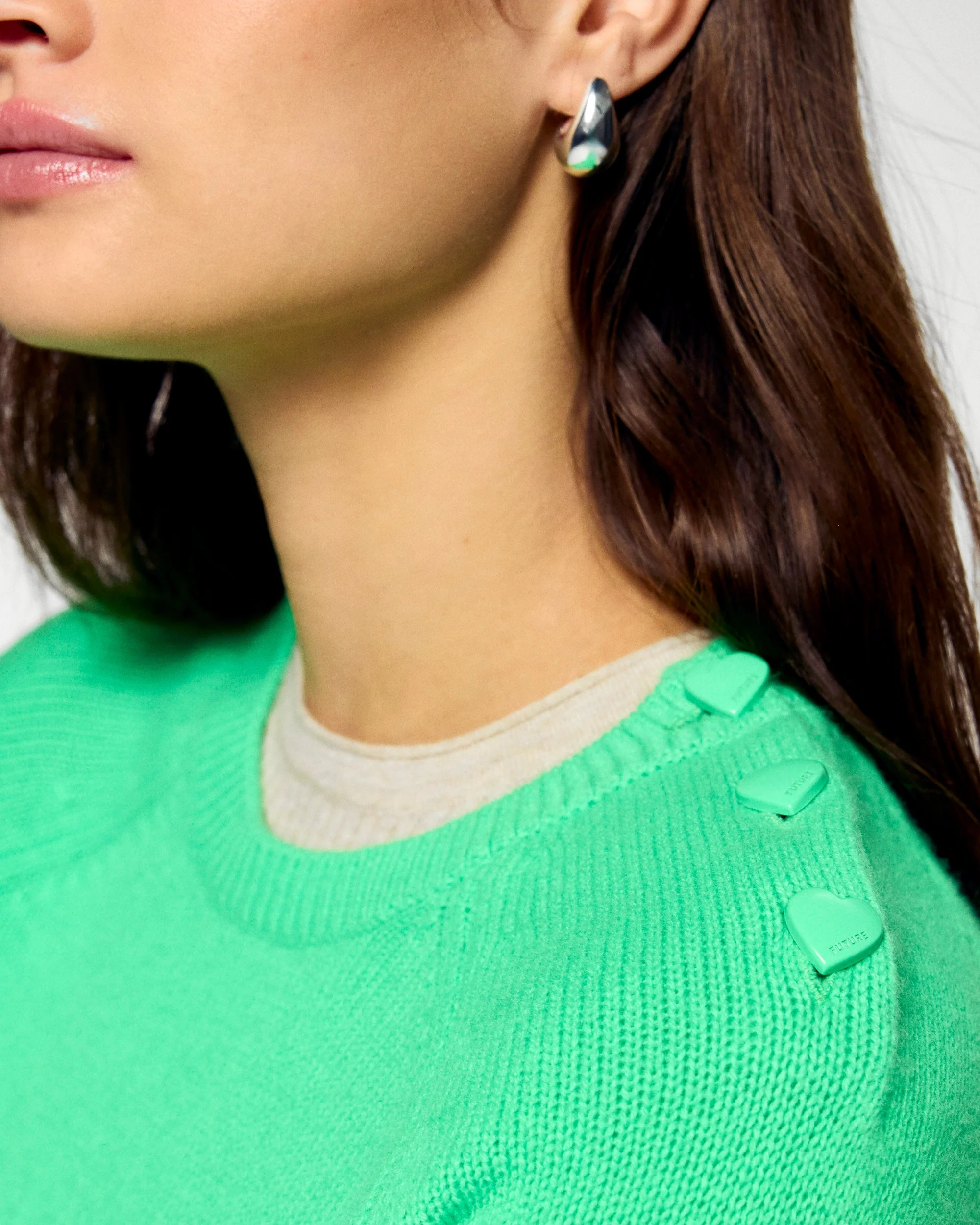 Crewneck Sweater (H25 / WOMEN / Cosmic Green) - Image 2