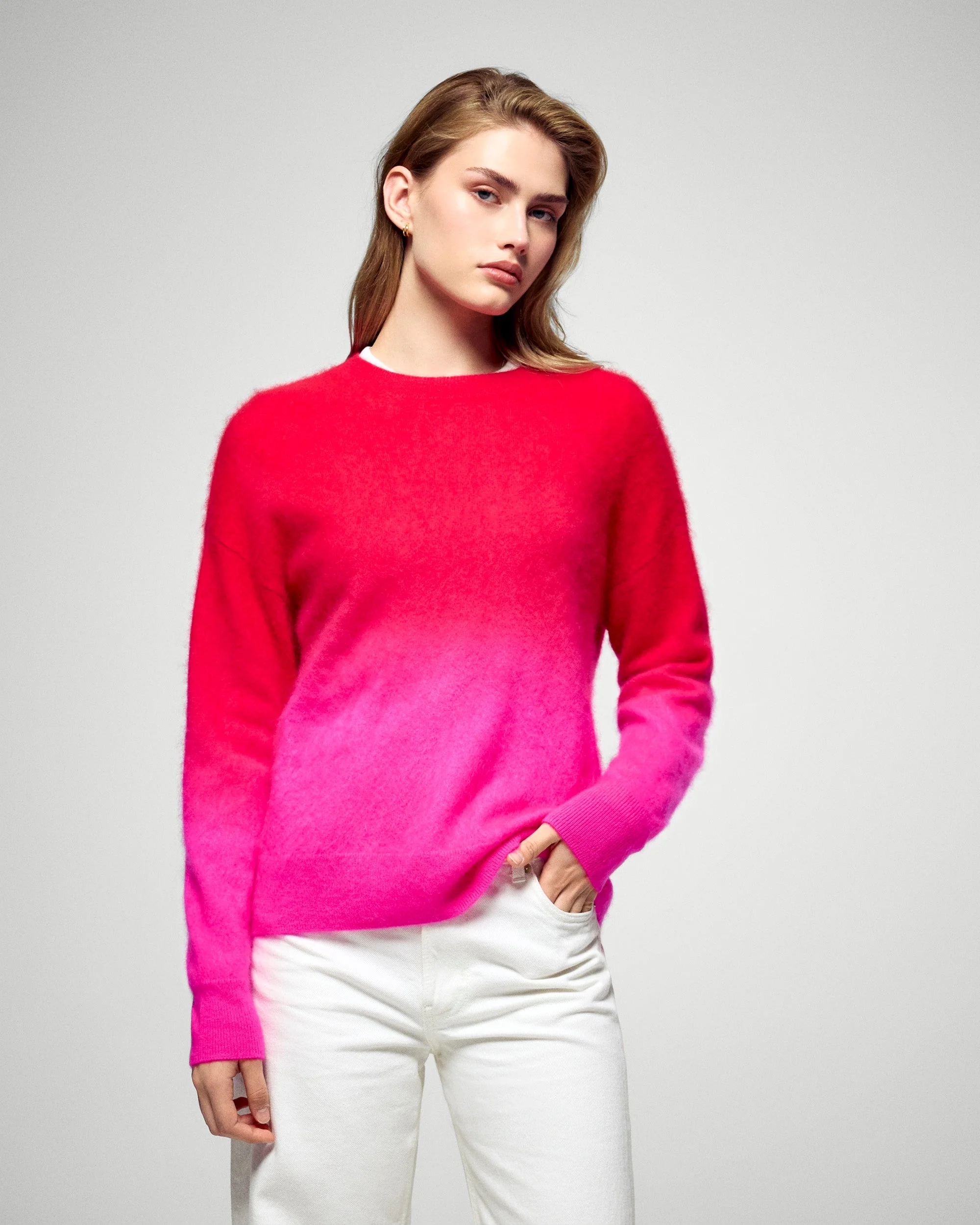 Crew Neck Sweater (H25 / FEMME / Cosmic Pink)