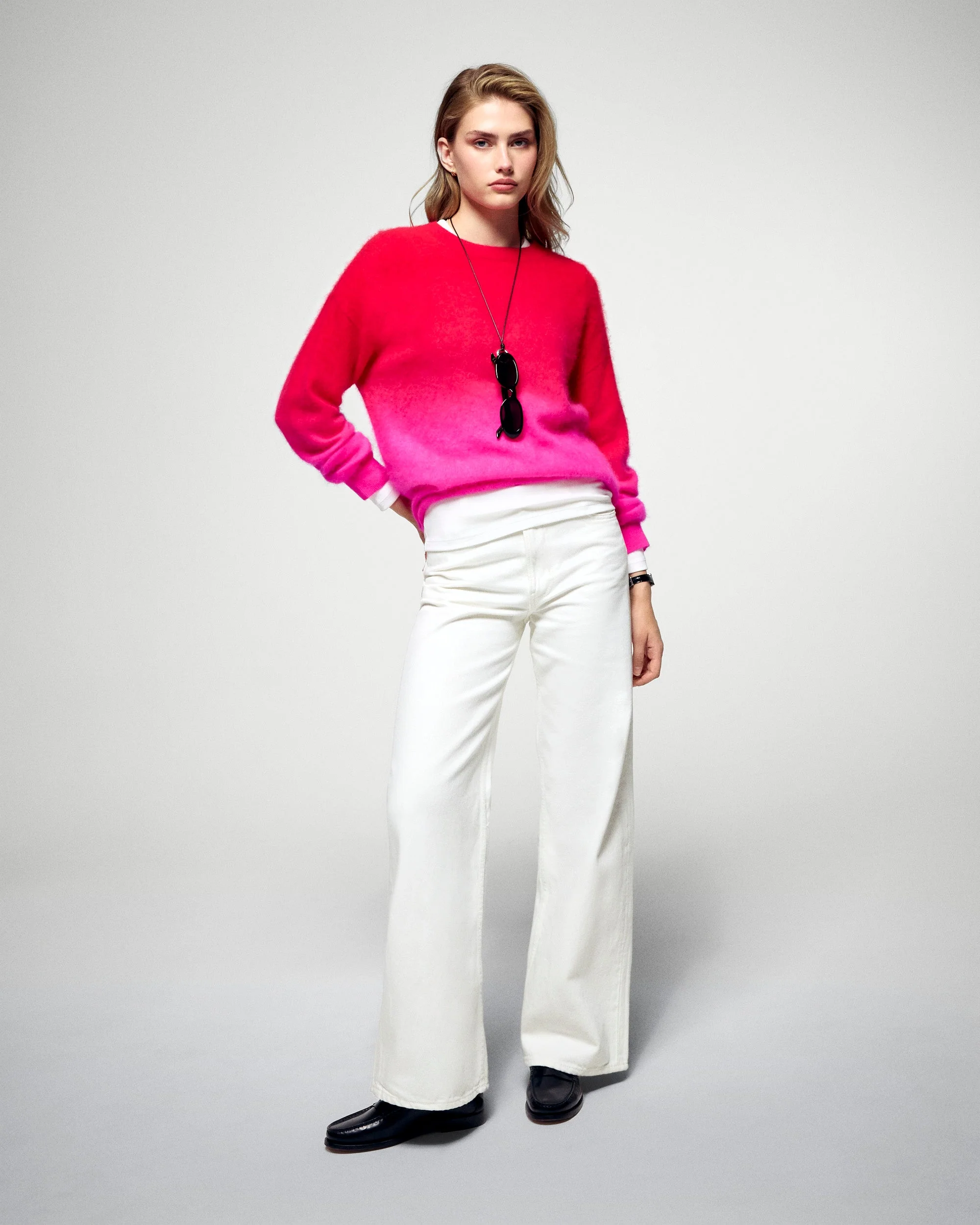 Crew Neck Sweater (H25 / FEMME / Cosmic Pink) - Image 2