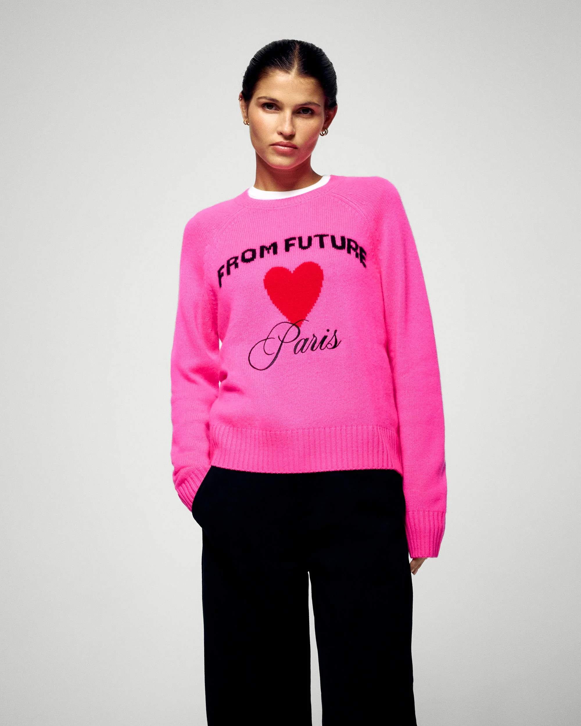 Crew Neck Sweater (H25 / FEMME / Cosmic Pink) - Image 3