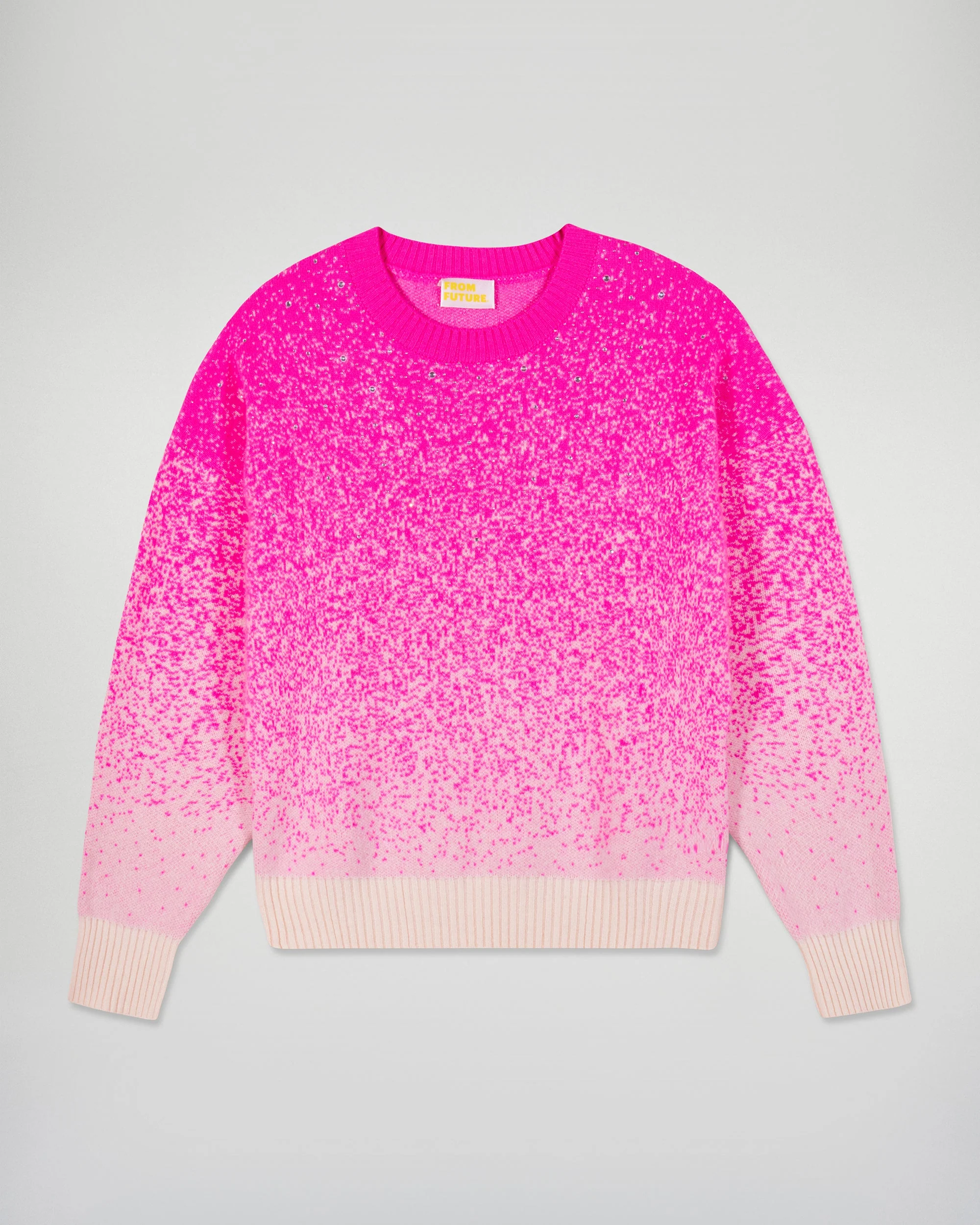 Rhinestone Crew Neck Sweater (H25 / FEMME / Cosmic Pink) - Image 6