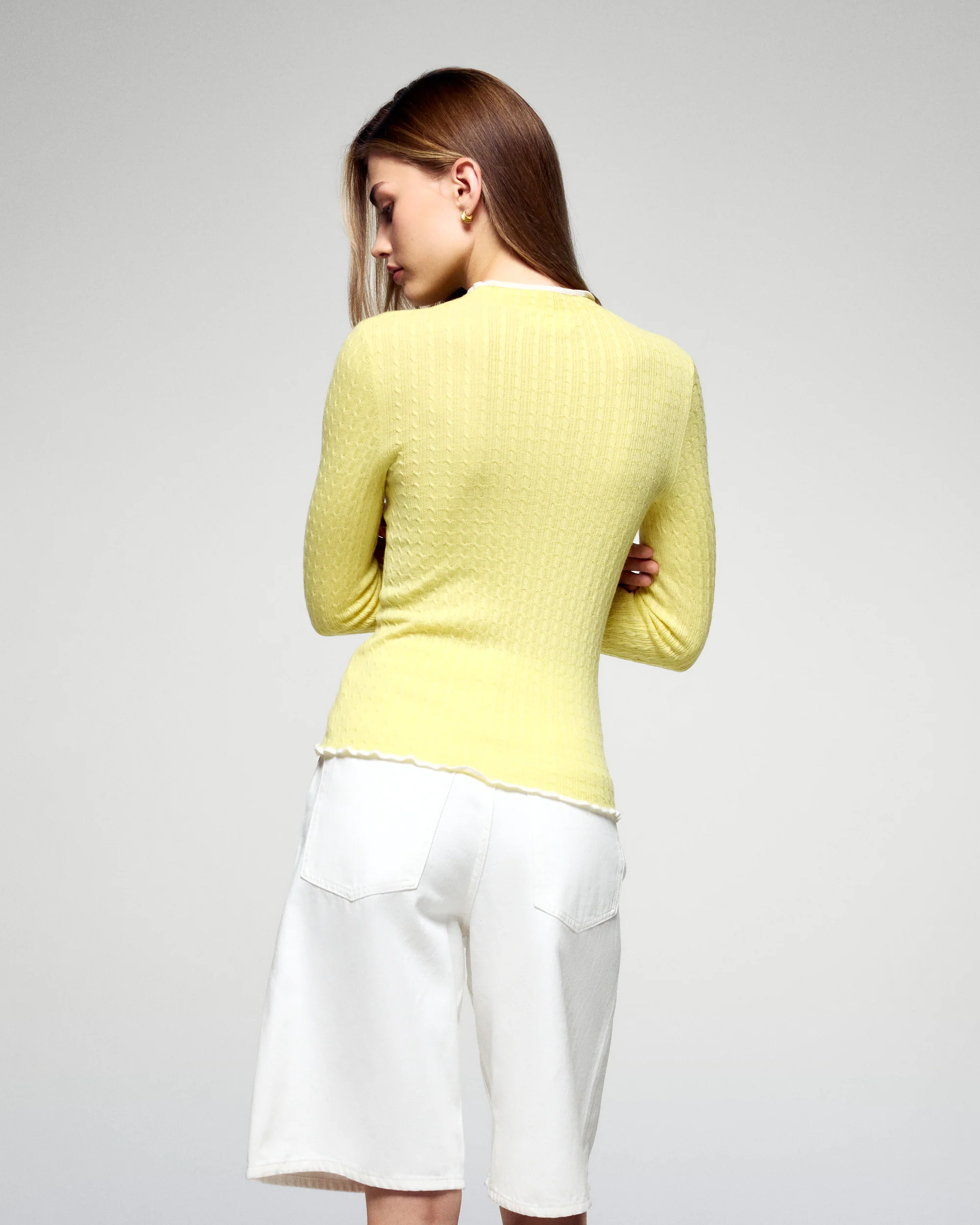 Crewneck Sweater (H25 / WOMEN / Creamy Yellow / RWS) - Image 5