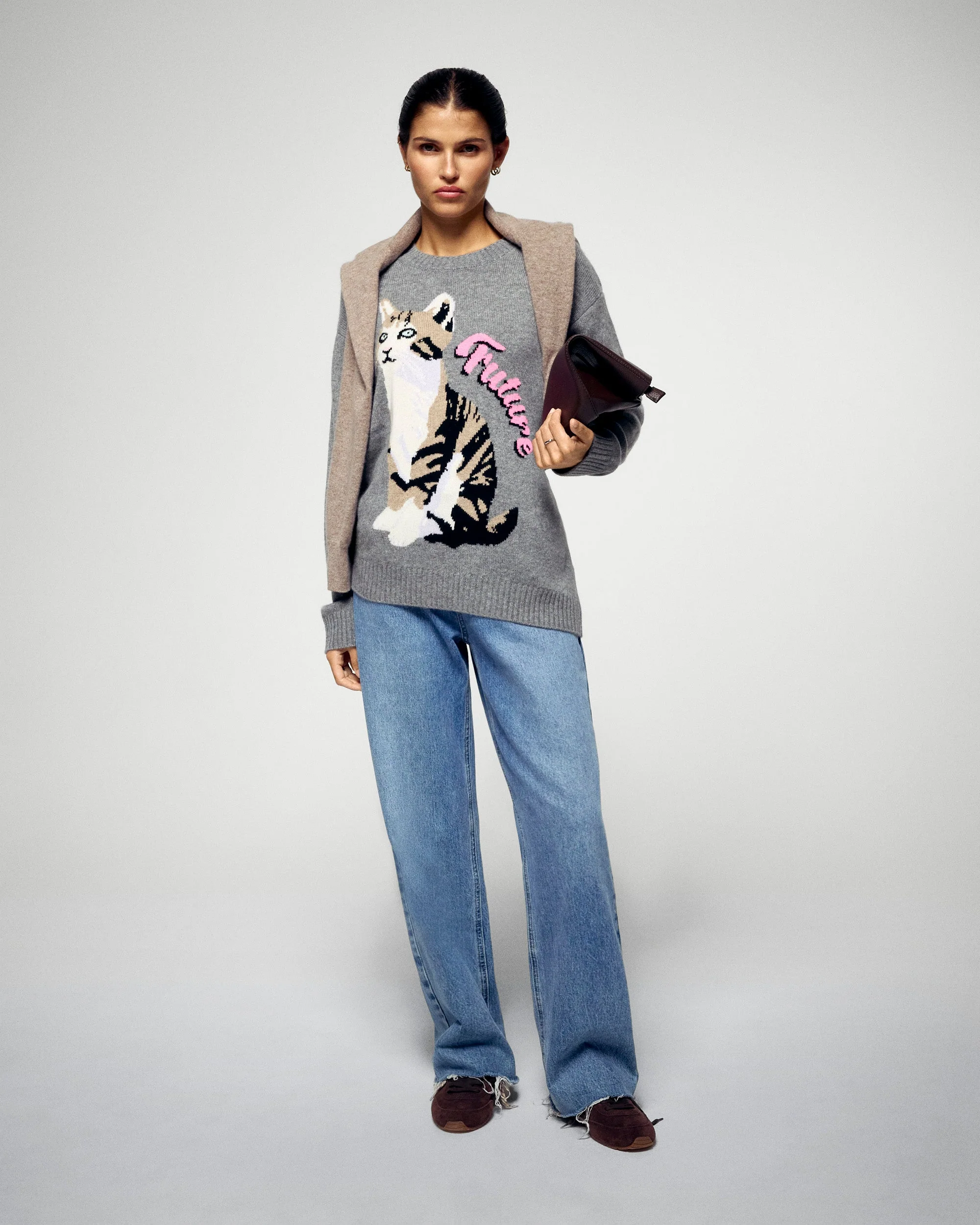 Crew Neck Sweater (H25 / FEMME / Dark Heather Gray) - Image 2