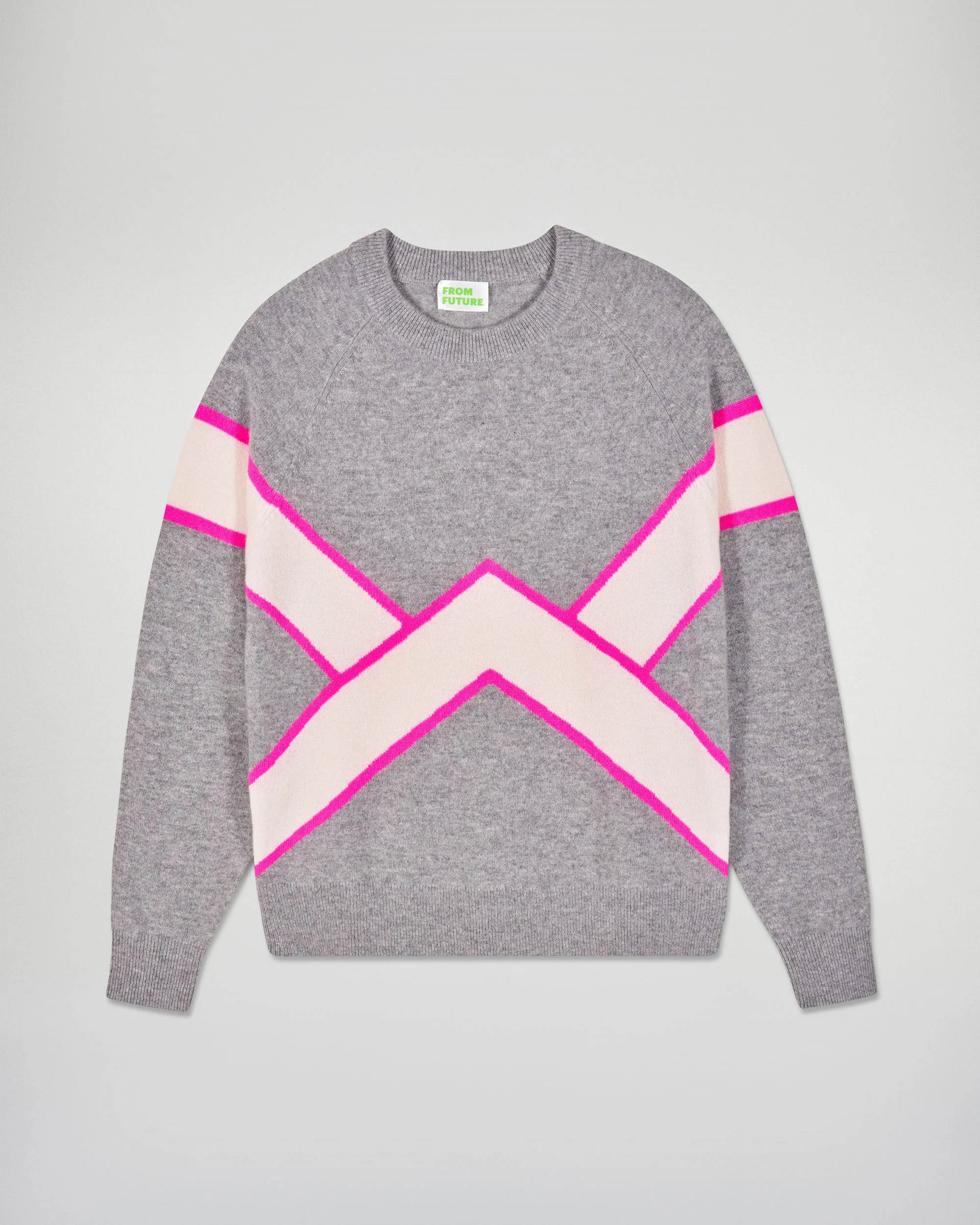 Striped Crew Neck Sweater H25 / FEMME / Gris Chiné Foncé) - Image 5