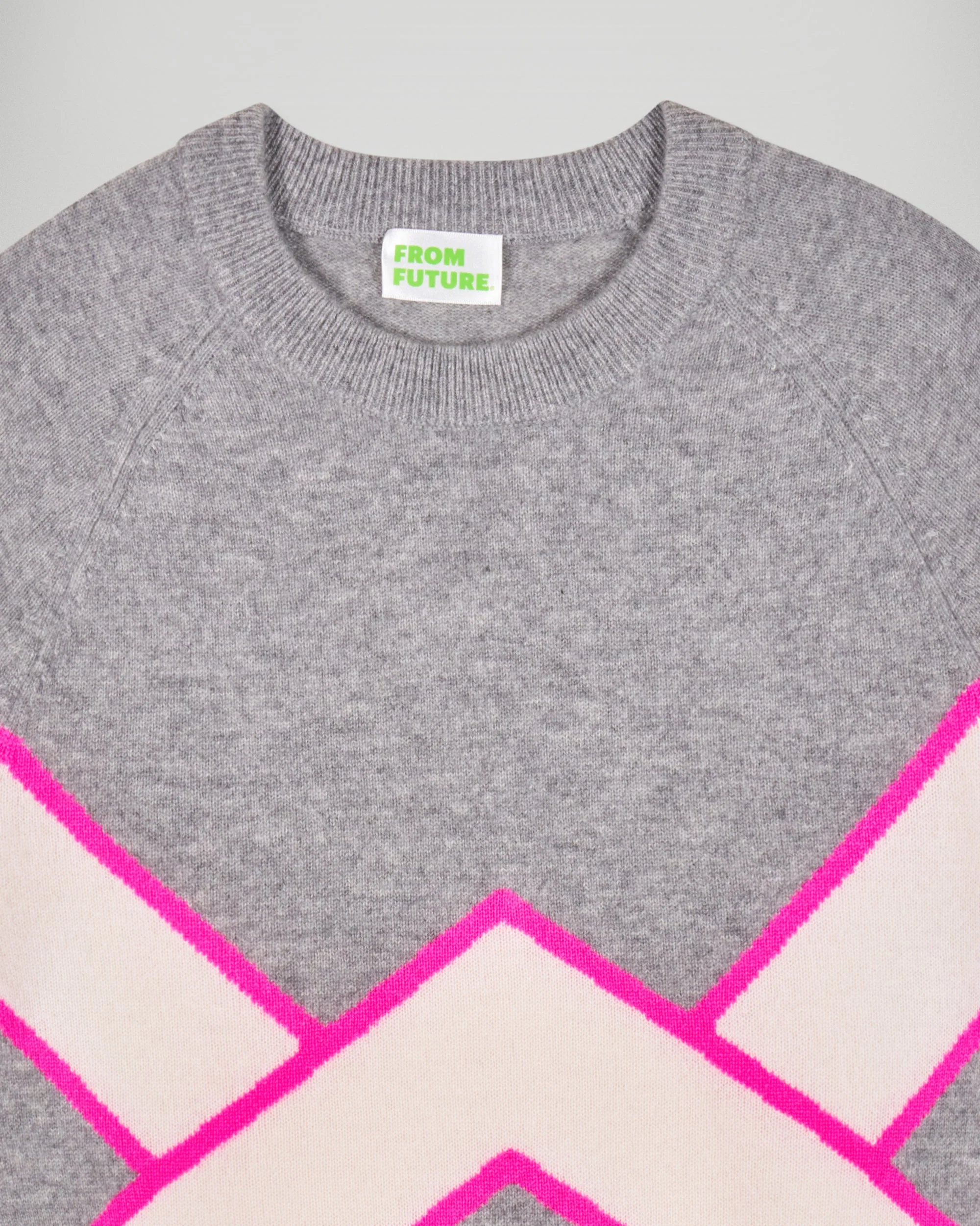 Striped Crew Neck Sweater H25 / FEMME / Gris Chiné Foncé) - Image 6