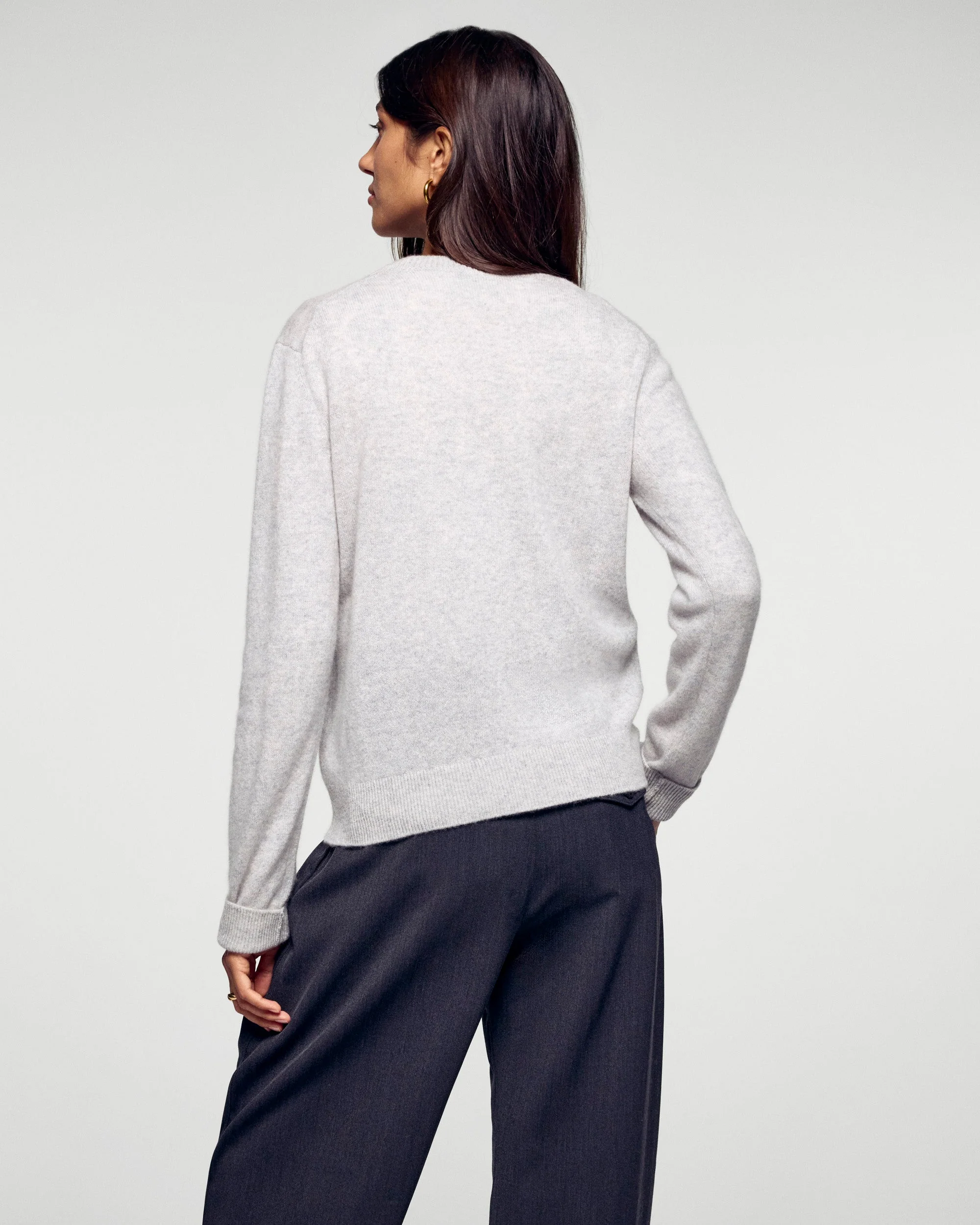 Crew Neck Sweater (H25 / FEMME / Light Heather Gray) - Image 5