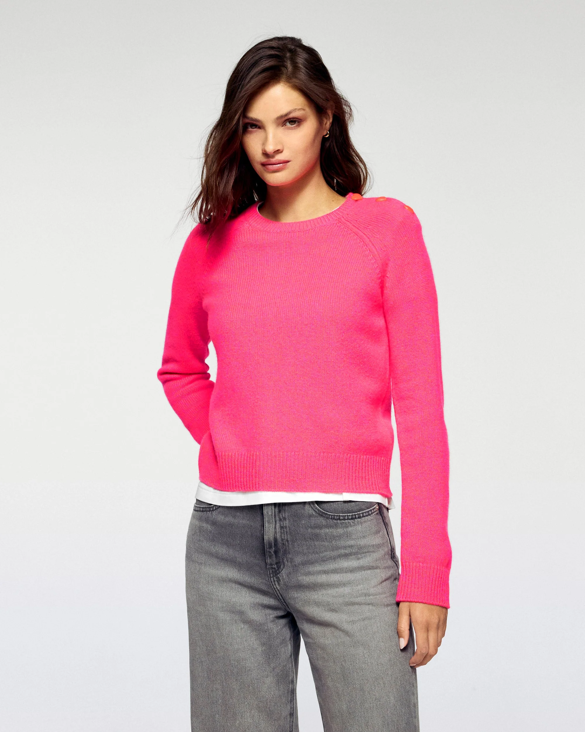 Crewneck Sweater (H25 / WOMEN / Orange Lollipop)