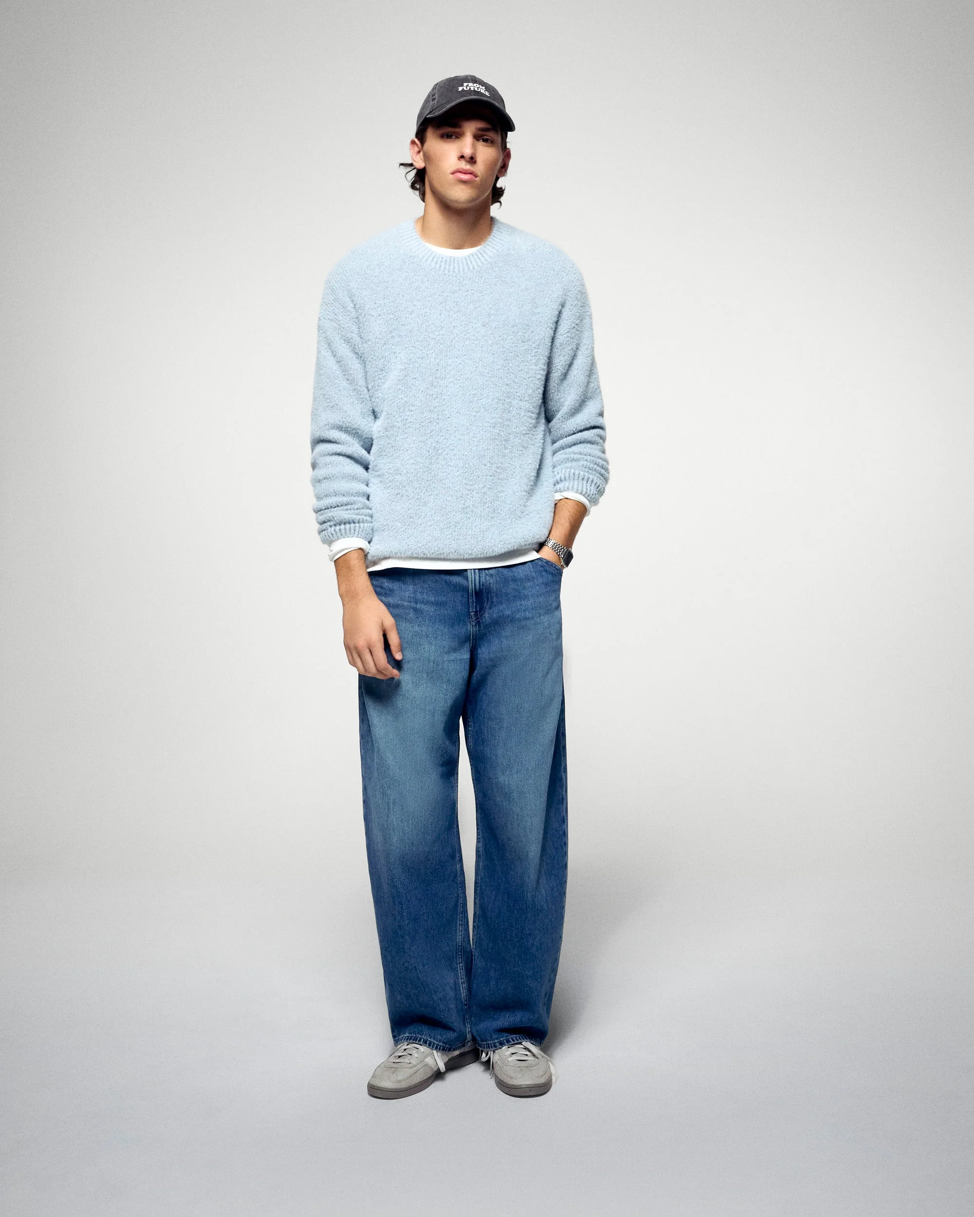 Crew Neck Sweater (H25 / HOMME / Snowy Blue) - Image 2