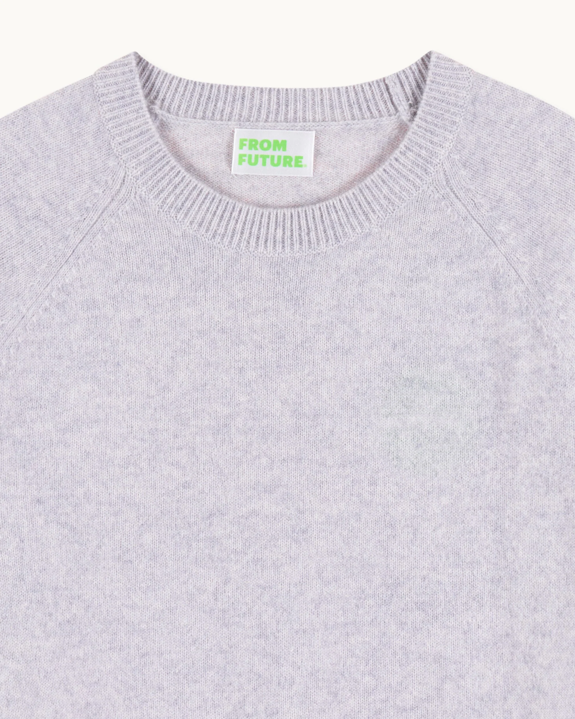 Light Raglan Sleeve Crewneck Sweater (S25 / WOMEN / Light Heather Gray) - Image 2