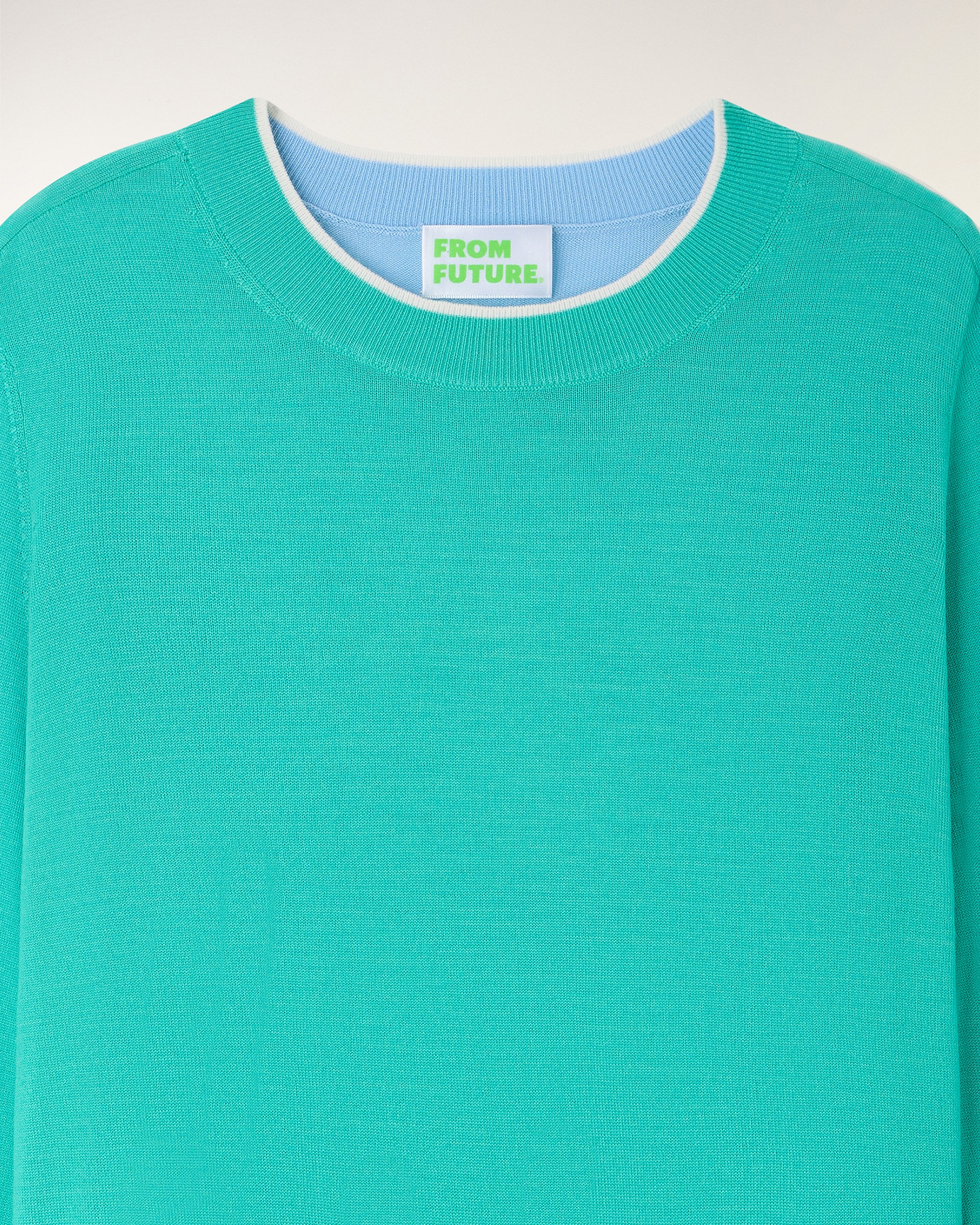 Tricolor Crewneck Sweater (S26 / FEMME / Aqua Love / RWS) - Image 6