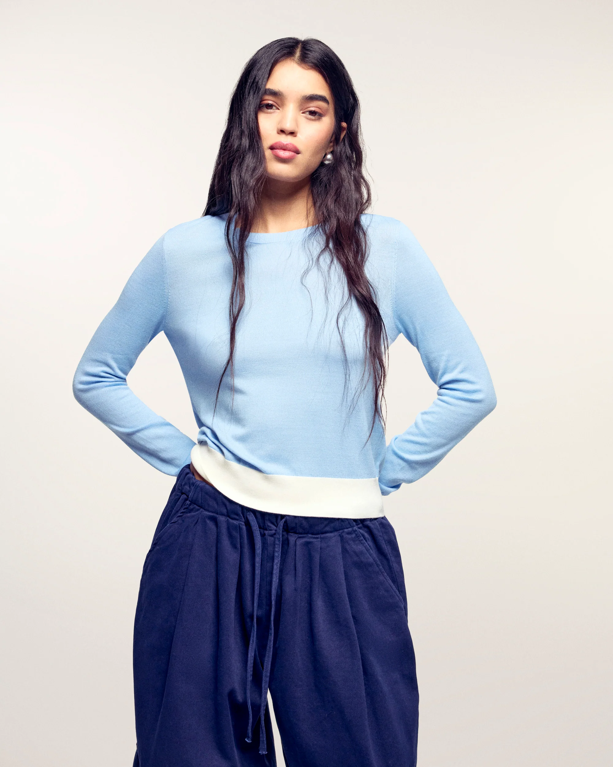 Crewneck Sweater (S26/ FEMME/ Baby Blue / RWS)