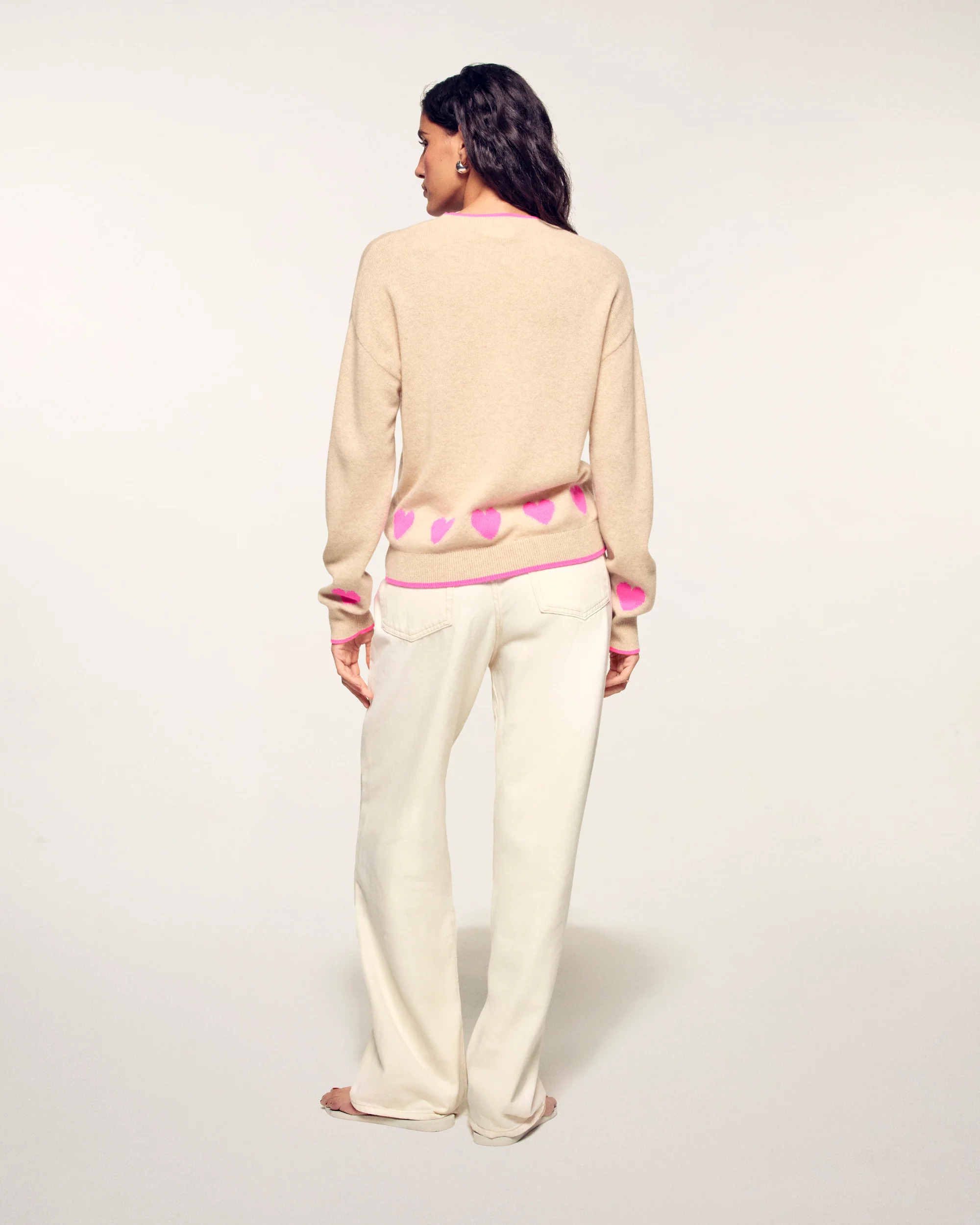 Heart Crewneck Sweater (S26 / FEMME / Beige Chiné) - Image 4