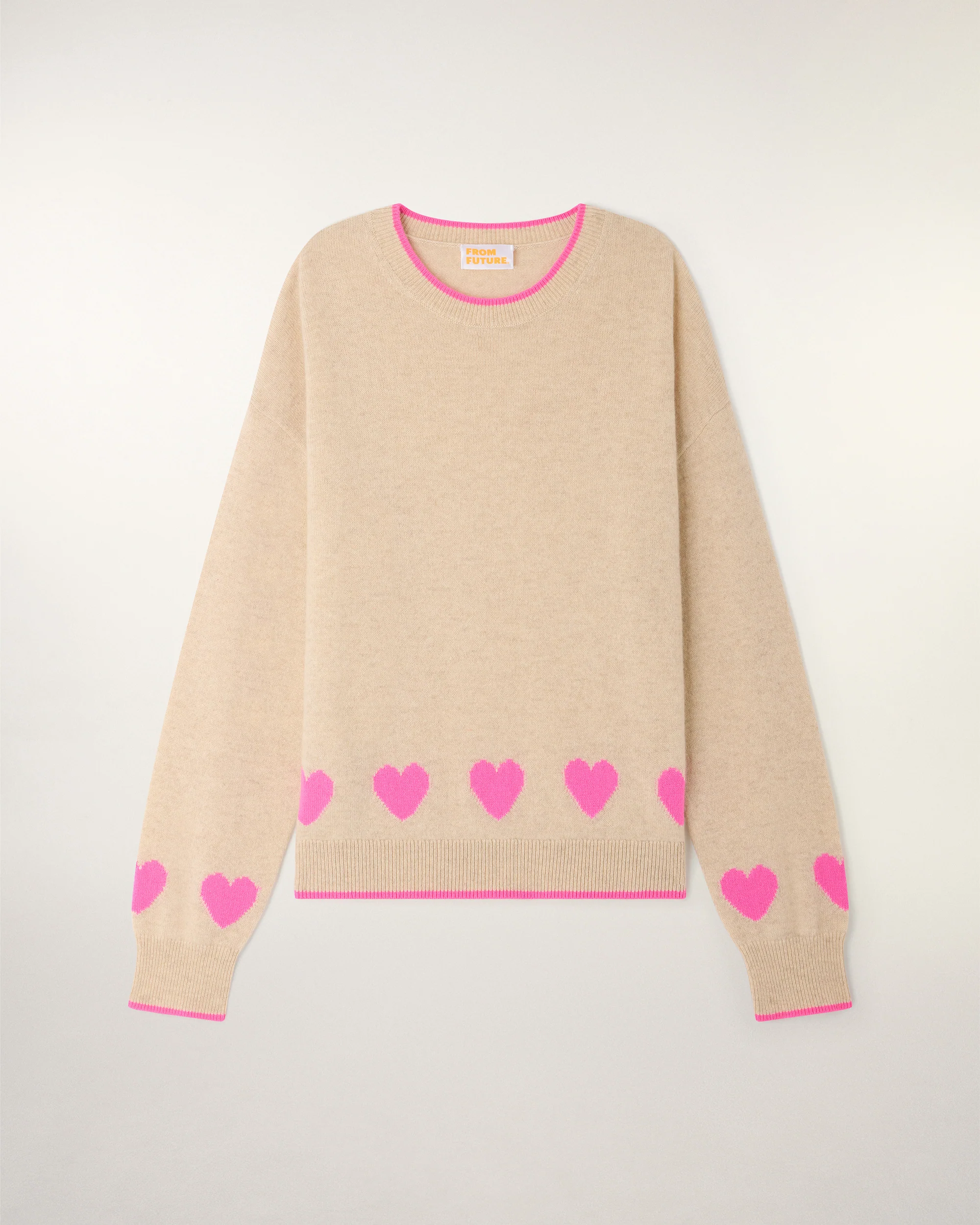 Heart Crewneck Sweater (S26 / FEMME / Beige Chiné) - Image 5