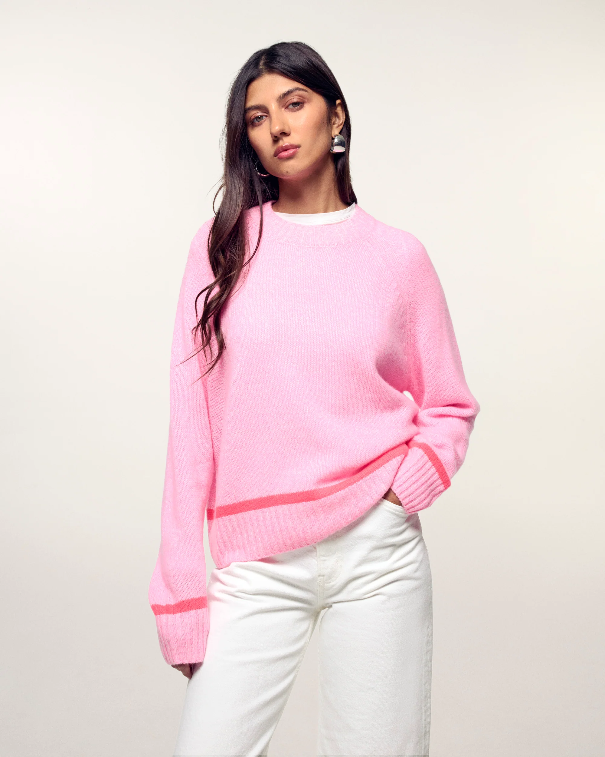 Crewneck Sweater (S26/ FEMME/ Candy Mouliné)