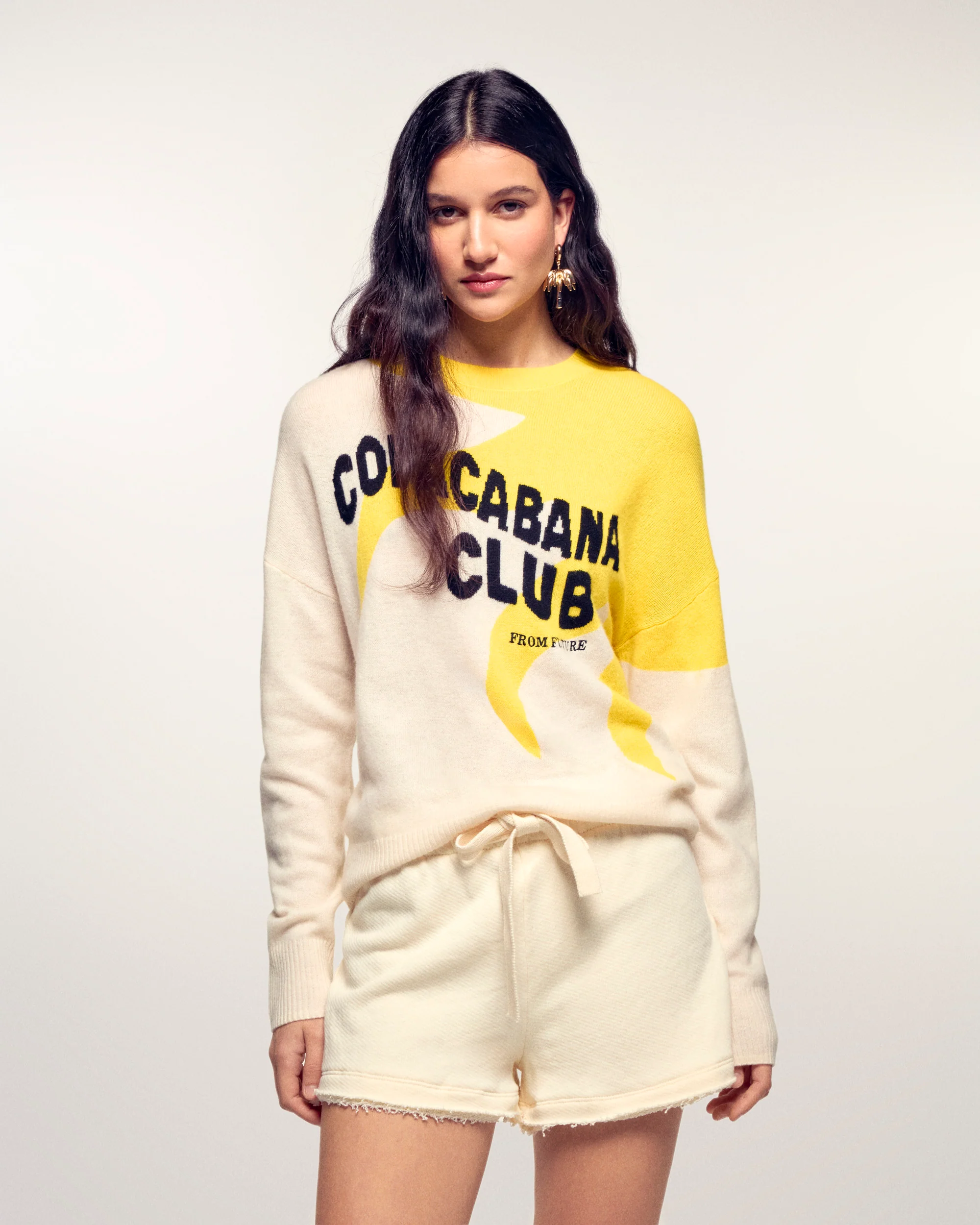 "Copacabana Club" Crewneck Sweater (S26/ FEMME/ Ecru)