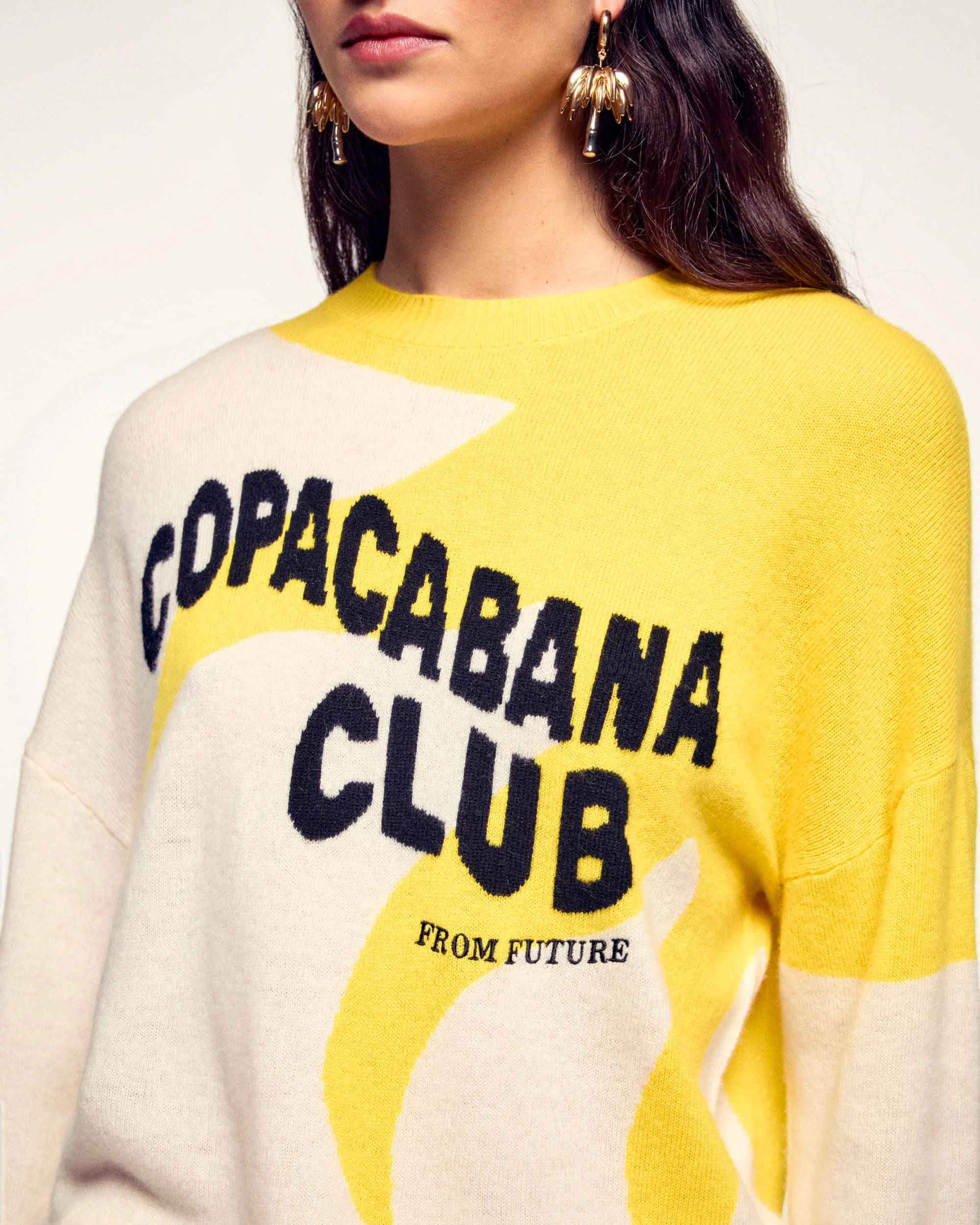 "Copacabana Club" Crewneck Sweater (S26/ FEMME/ Ecru) - Image 2