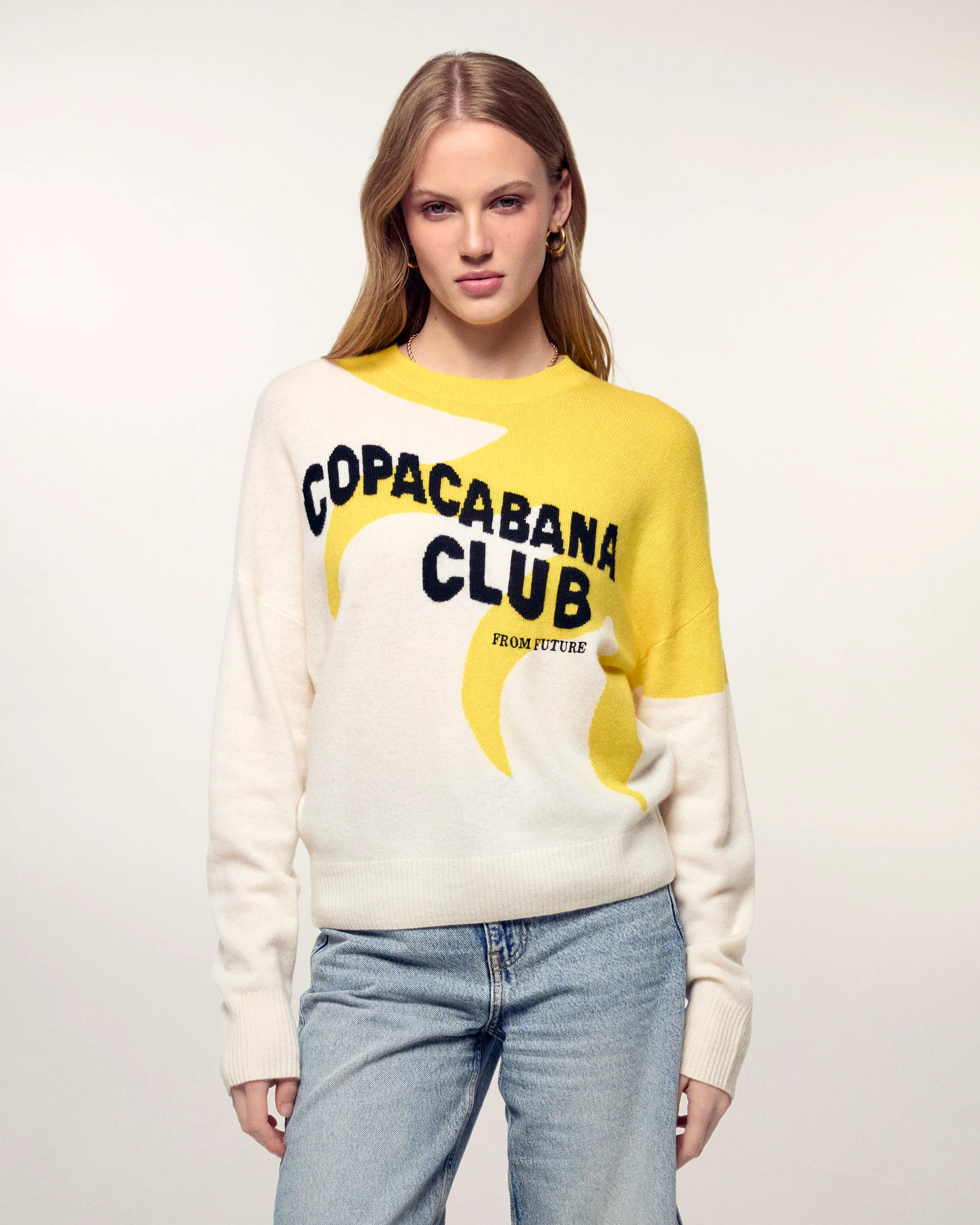 "Copacabana Club" Crewneck Sweater (S26/ FEMME/ Ecru) - Image 3